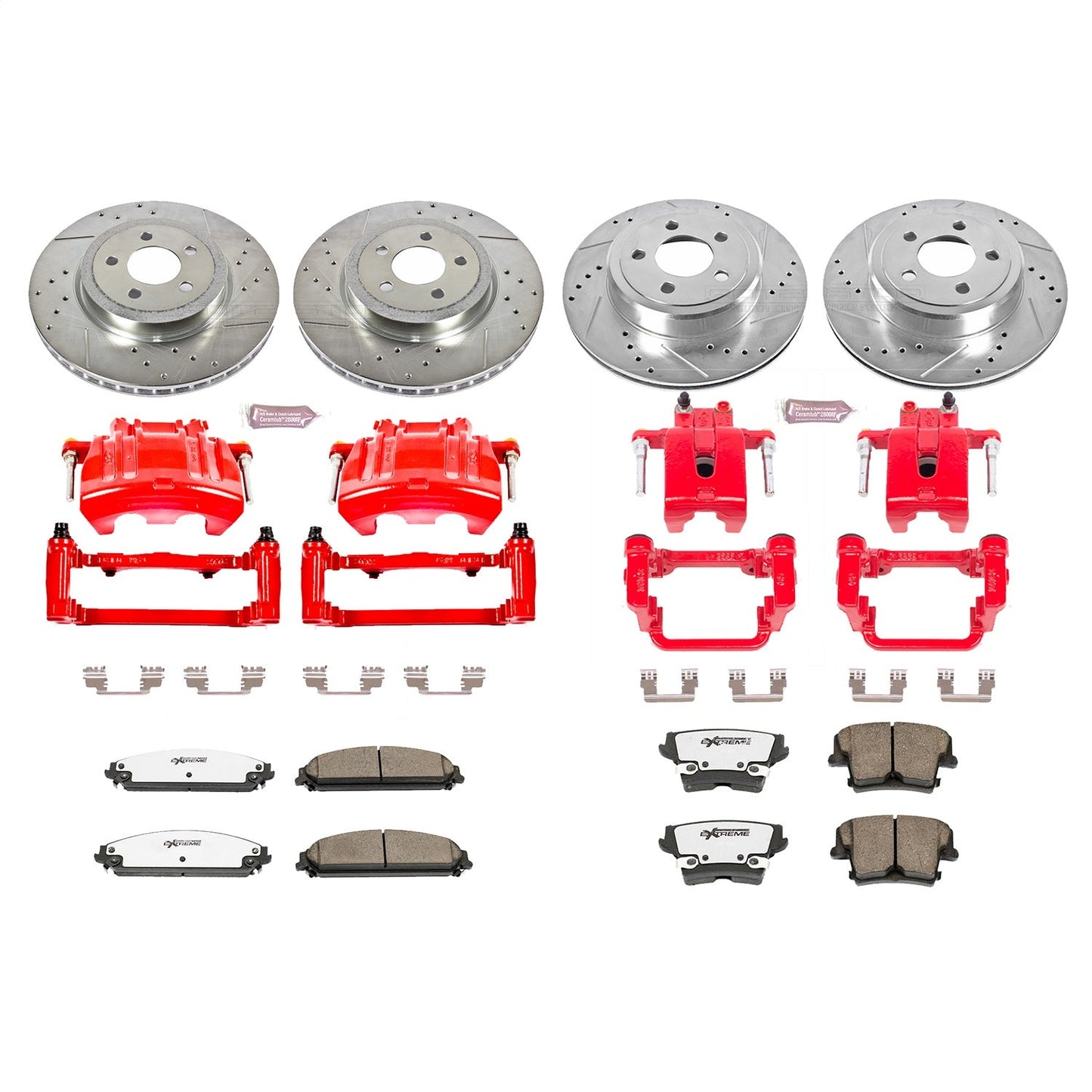 PowerStop Front & Rear Z26 Street Kit w/ Calipers | Chrysler 300 (2012–2021) (KC2853A-26)