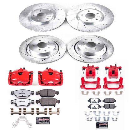 PowerStop Front and Rear Z26 Street Kit w/ Calipers | Infiniti Q60 (2014–2015) (KC2862-26)