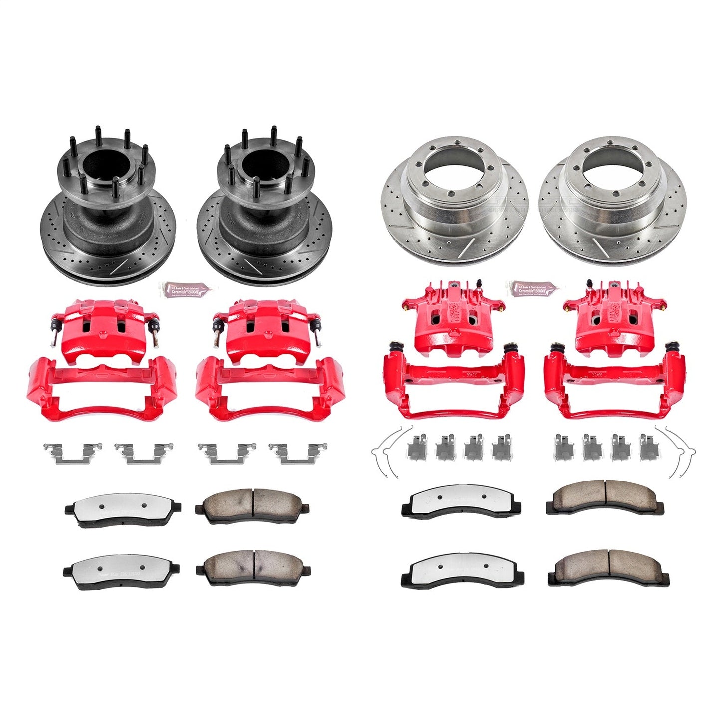 PowerStop Front & Rear Z36 Truck & Tow Kit w/ Calipers | Ford F-350 Super Duty (1999–2000) (KC2868-36)