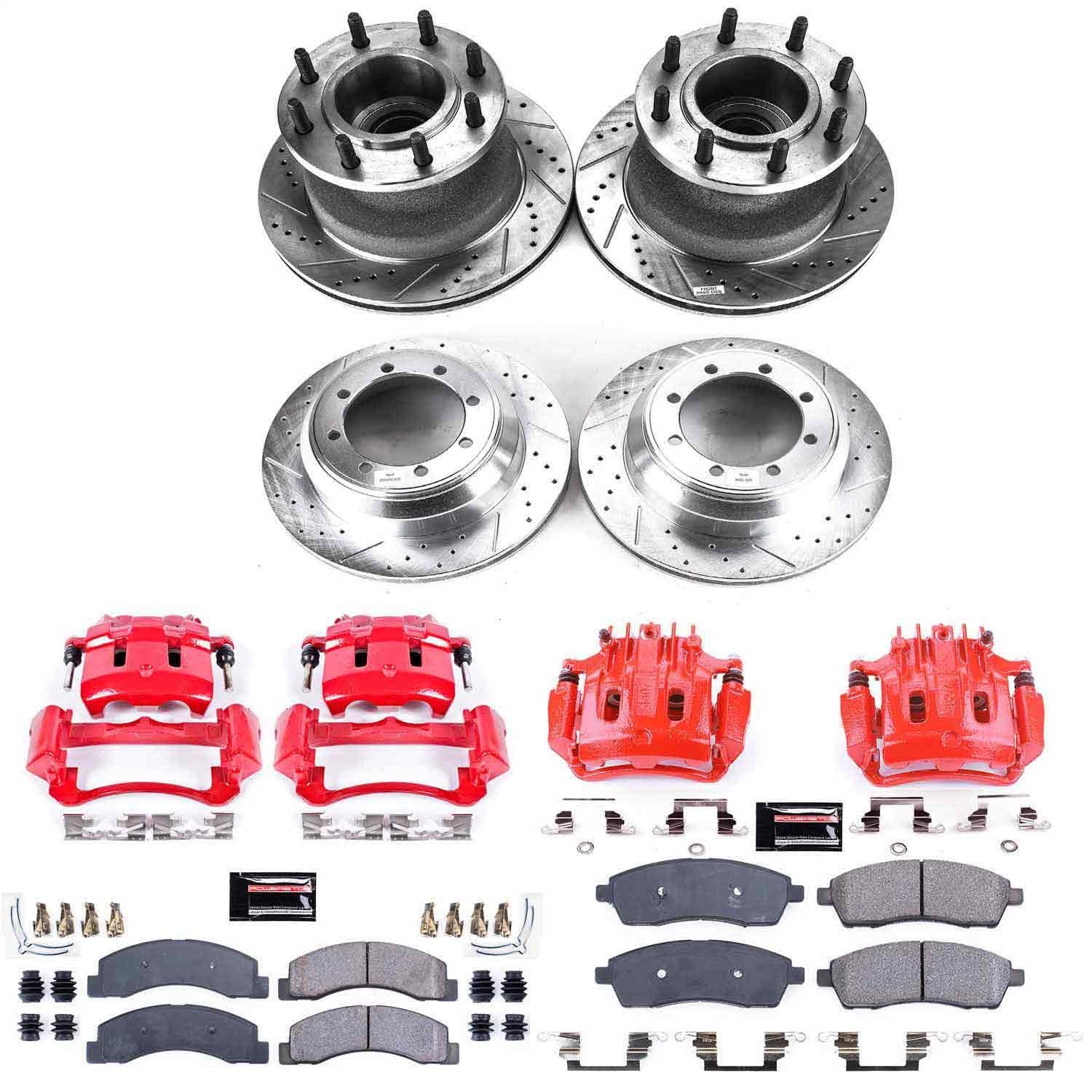 PowerStop Front & Rear Z23 Evolution Kit w/ Calipers | Ford F-350 Super Duty (2000–2002) (KC2868A)