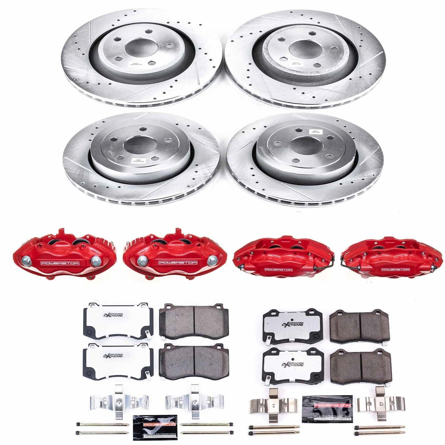 PowerStop Front and Rear Z26 Street Kit w/ Calipers | Jeep Grand Cherokee (2006–2010) (KC2876-26)