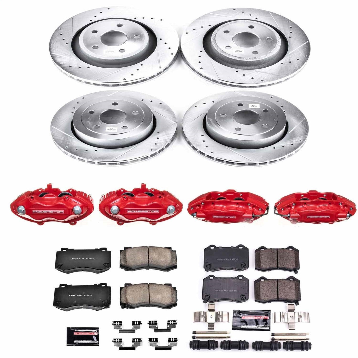 PowerStop Front & Rear Z23 Evolution Sport Brake Kit w/ Calipers | Jeep Grand Cherokee (2006–2010) (KC2876)