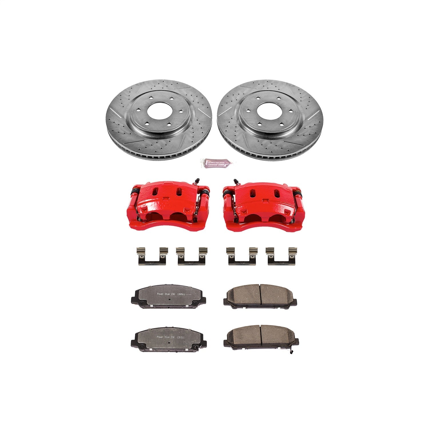 PowerStop Front Z36 Truck & Tow Kit w/ Calipers | Nissan Armada (2006–2007) (KC2909-36)