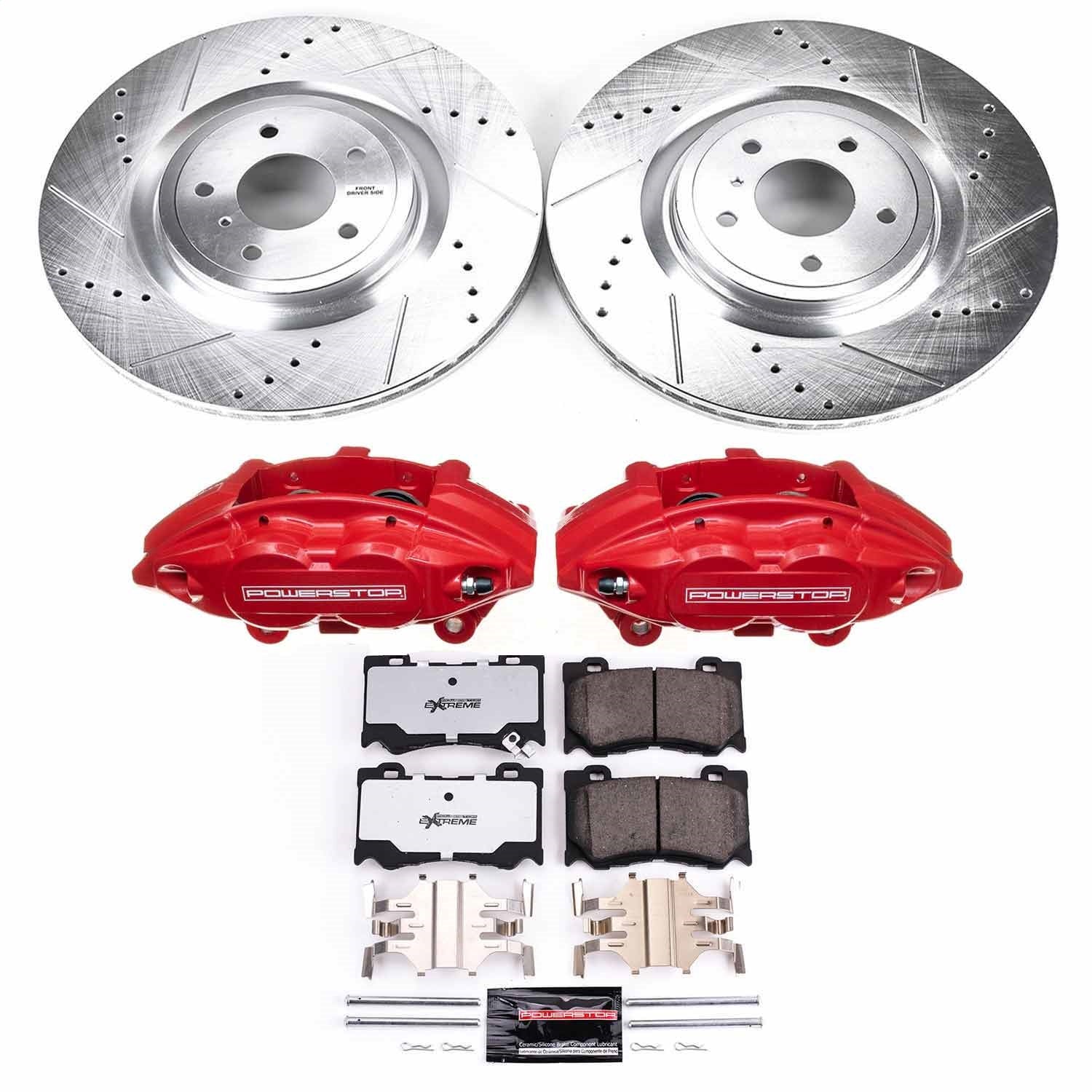 PowerStop Front Z26 Street Kit w/ Calipers | Nissan 370Z (2009–2019) (KC2915A-26)
