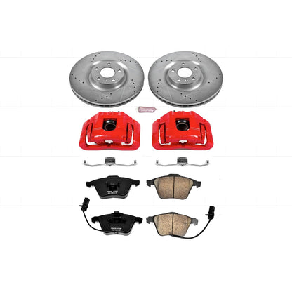 PowerStop Front Z23 Evolution Sport Brake Kit w/ Calipers | Audi S4 (2004–2009) (KC2934)