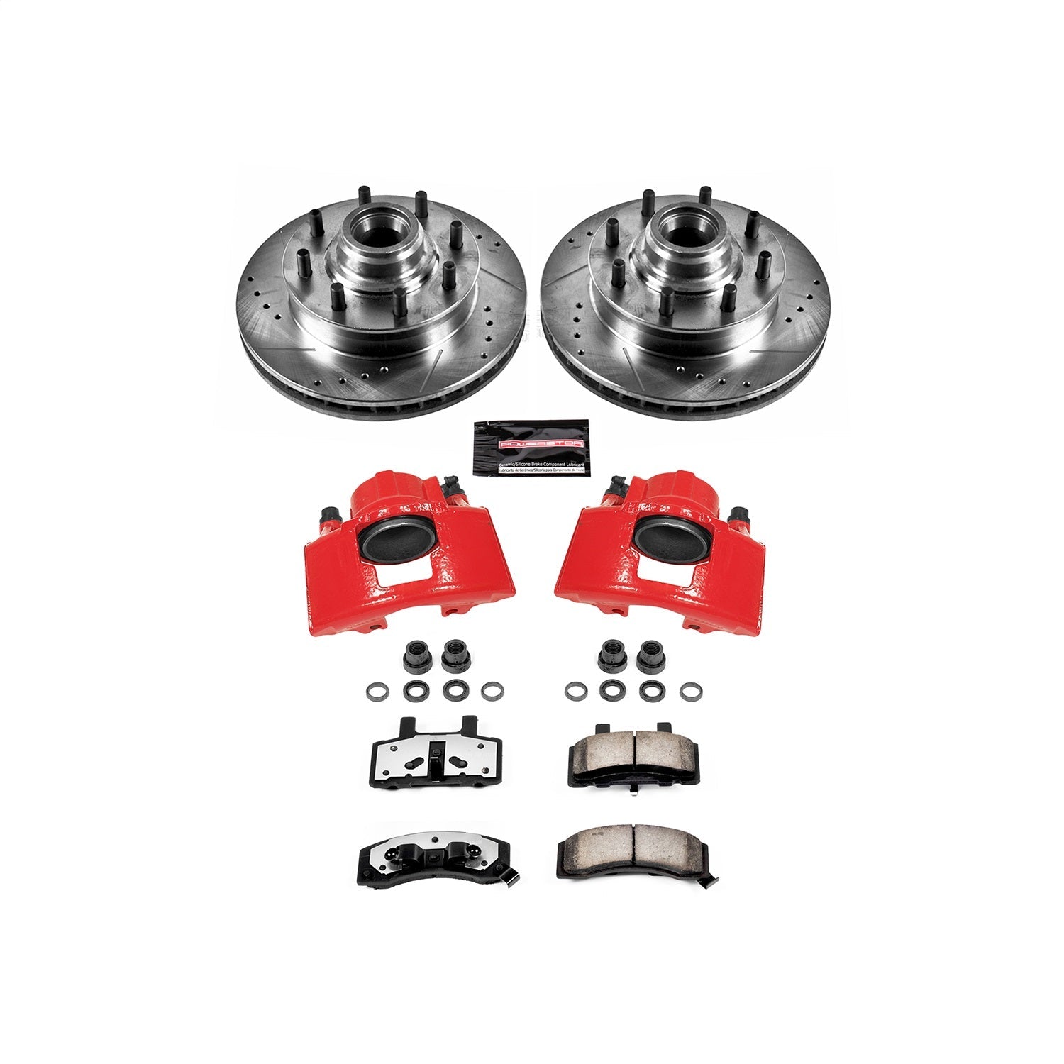 PowerStop Front Z36 Truck & Tow Kit w/ Calipers | Chevrolet C1500 Suburban (1994–1999) (KC2947-36)