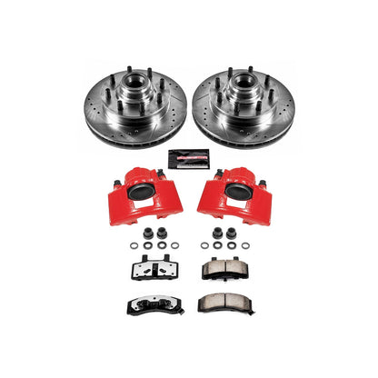 PowerStop Front Z36 Truck & Tow Kit w/ Calipers | Chevrolet C1500 Suburban (1994–1999) (KC2947-36)