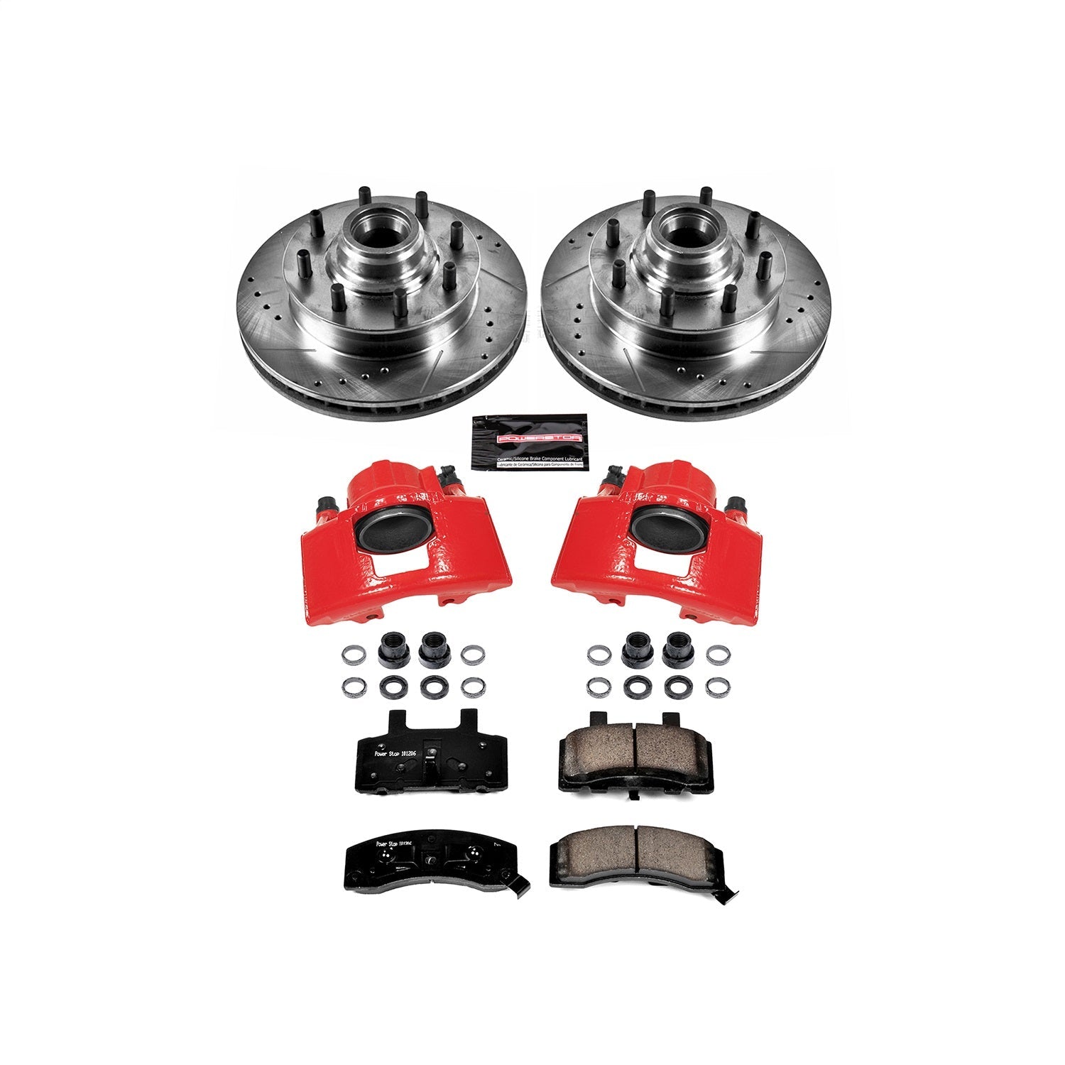 PowerStop Front Z23 Evolution Kit w/ Calipers | Chevrolet C1500 Suburban (1994–1999) (KC2947)