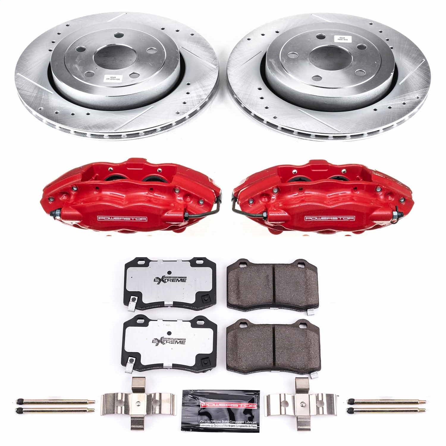 PowerStop Rear Z26 Street Kit w/ Calipers | Jeep Grand Cherokee (2006–2010) (KC2949-26)