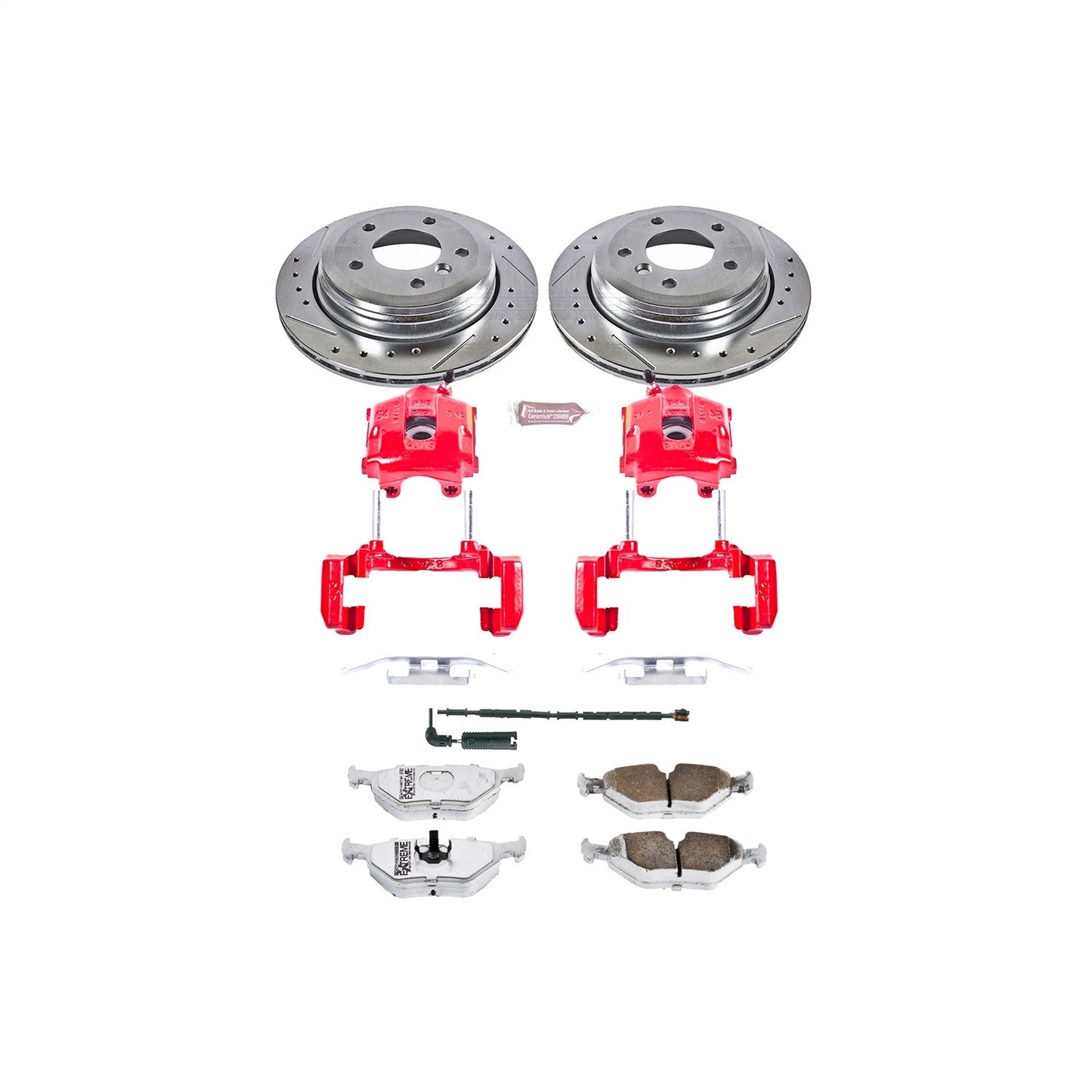 PowerStop Rear Z26 Street Warrior Brake Kit w/ Calipers | BMW 325xi (2001–2005) (KC2970-26)
