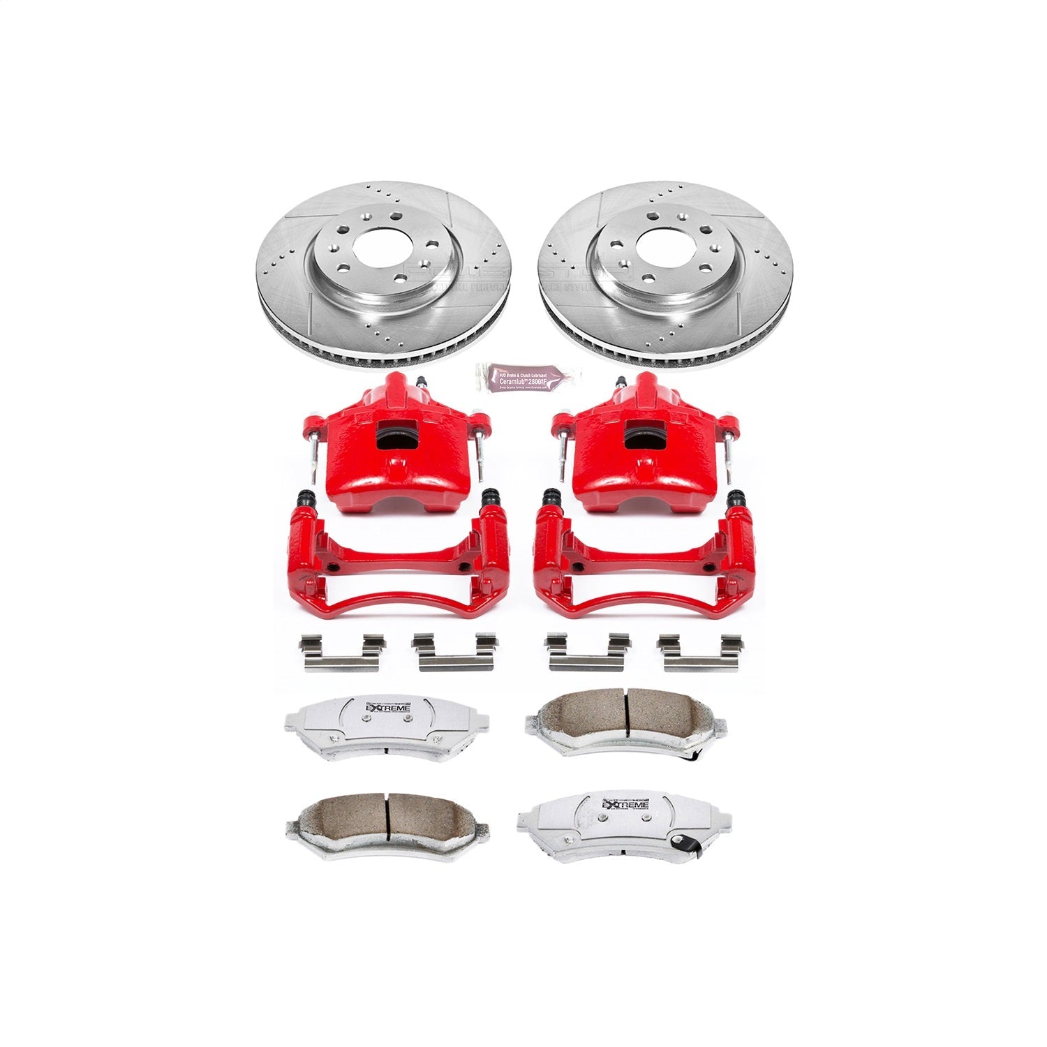 PowerStop Front Z26 Street Kit w/ Calipers | Cadillac Seville (2003–2004) (KC2975-26)