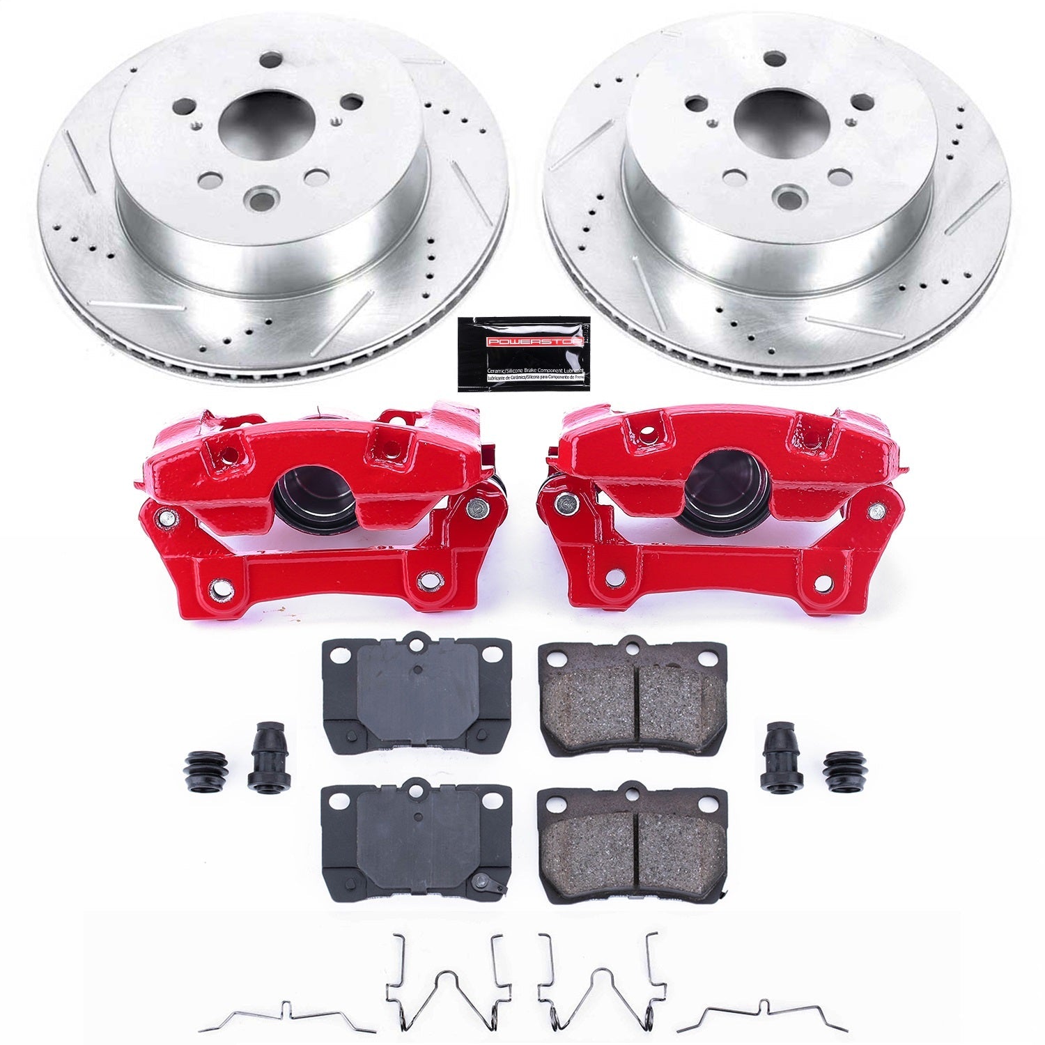 PowerStop Rear Z23 Evolution Sport Brake Kit w/ Calipers | Lexus GS350 (2007–2011) (KC2977A)