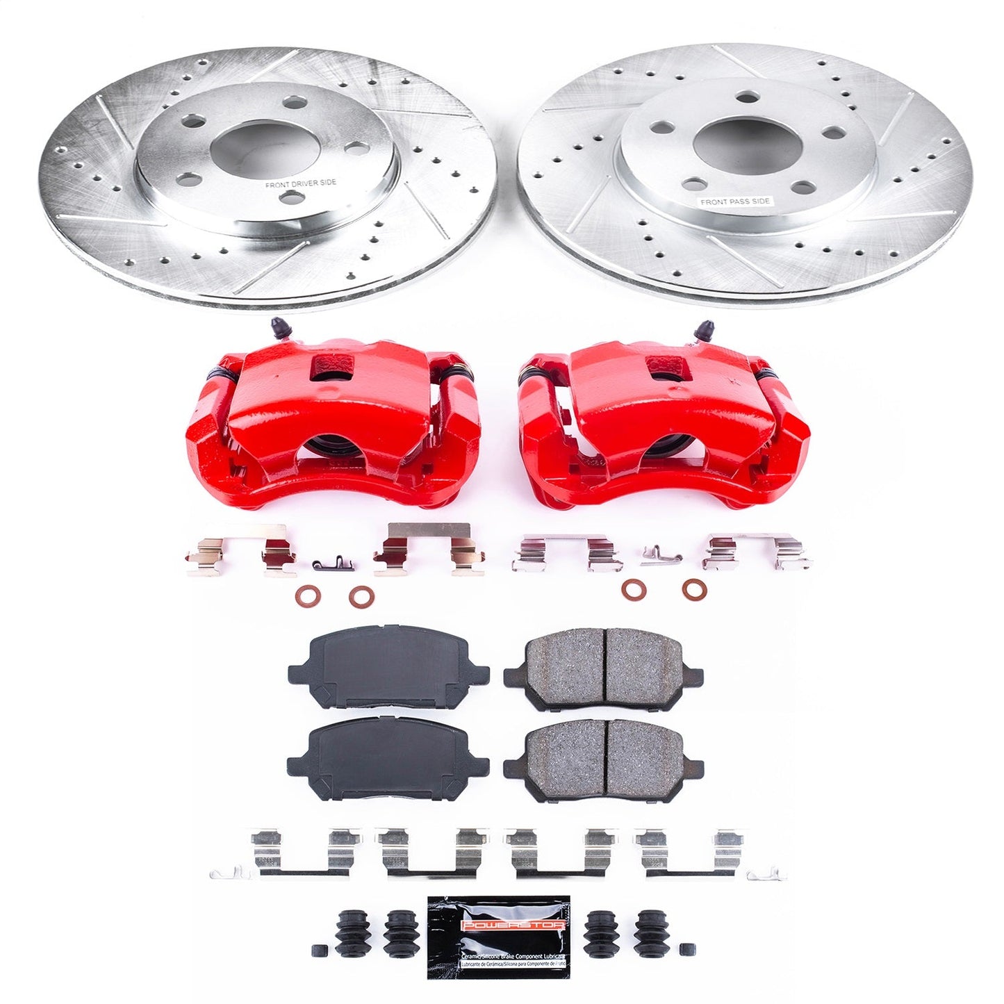 PowerStop Front Z23 Evolution Sport Brake Kit w/ Calipers | Pontiac G5 (2007–2010) (KC2983A)
