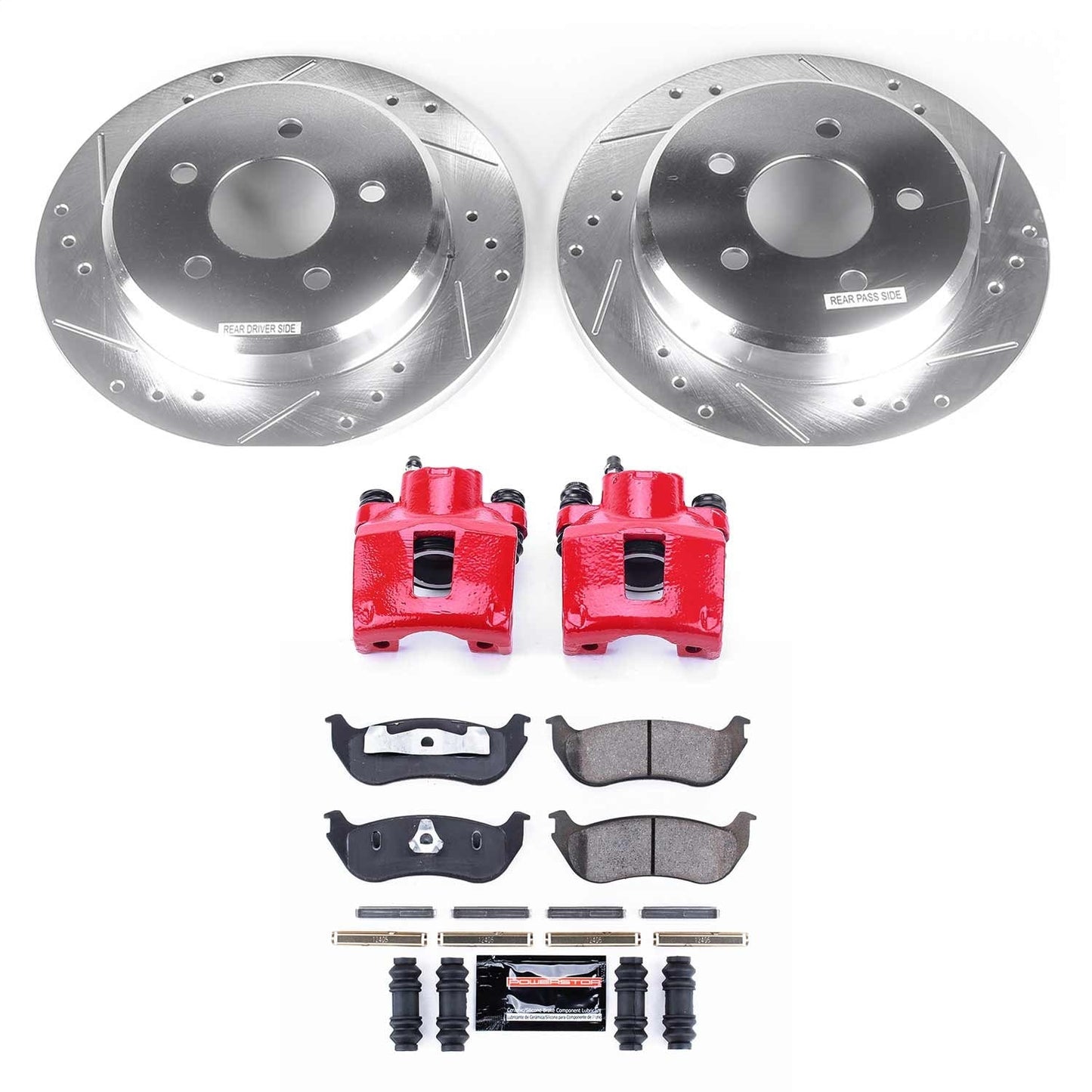 PowerStop Rear Z23 Evolution Sport Brake Kit w/Calipers | Lincoln Town Car (1996) (KC2984A)