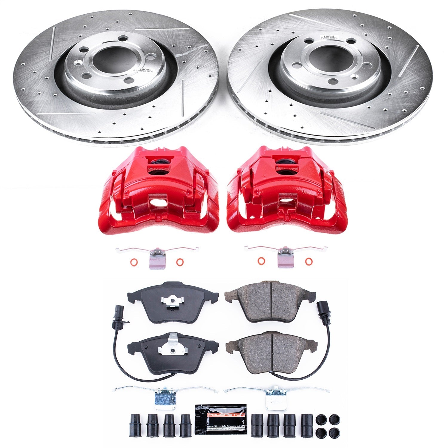 PowerStop Front Z23 Evolution Sport Brake Kit w/ Calipers | Audi A6 (2006–2011) (KC2993)
