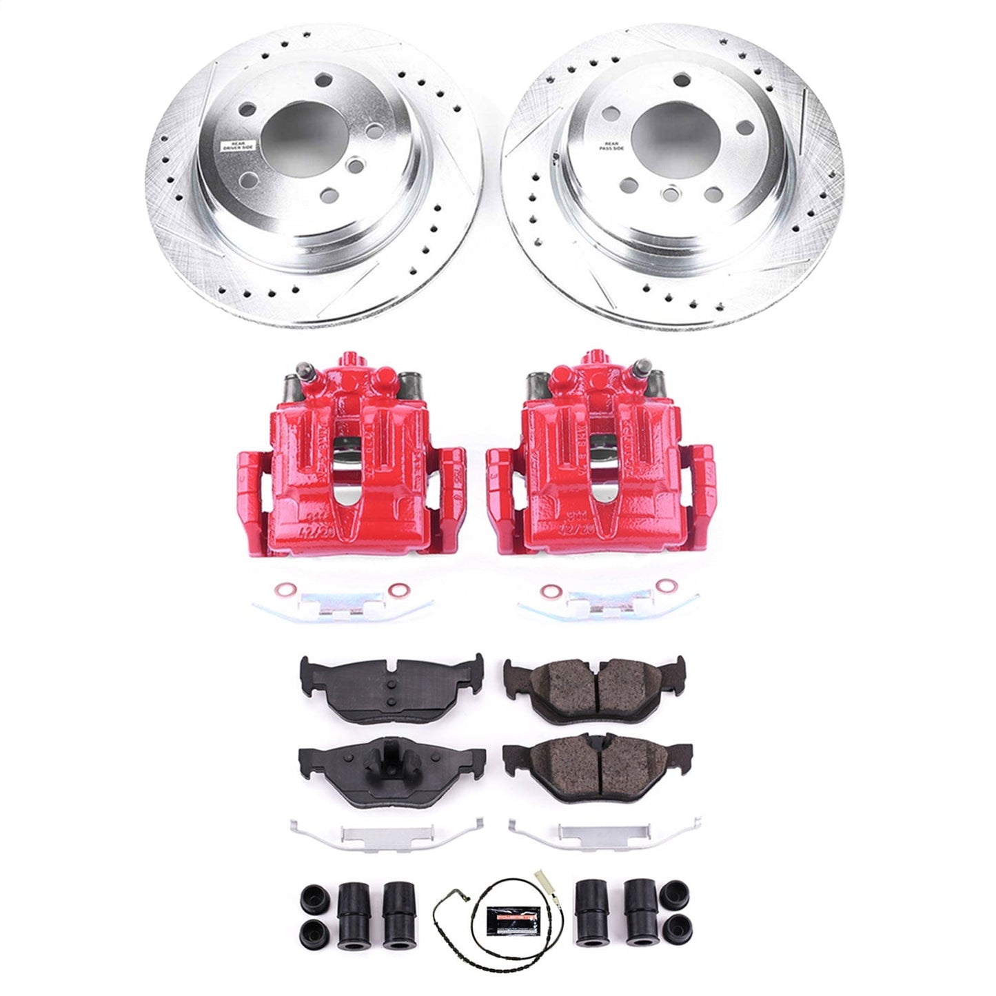 PowerStop Rear Z23 Evolution Sport Brake Kit w/ Calipers | BMW 328i (2007–2010) (KC3002)