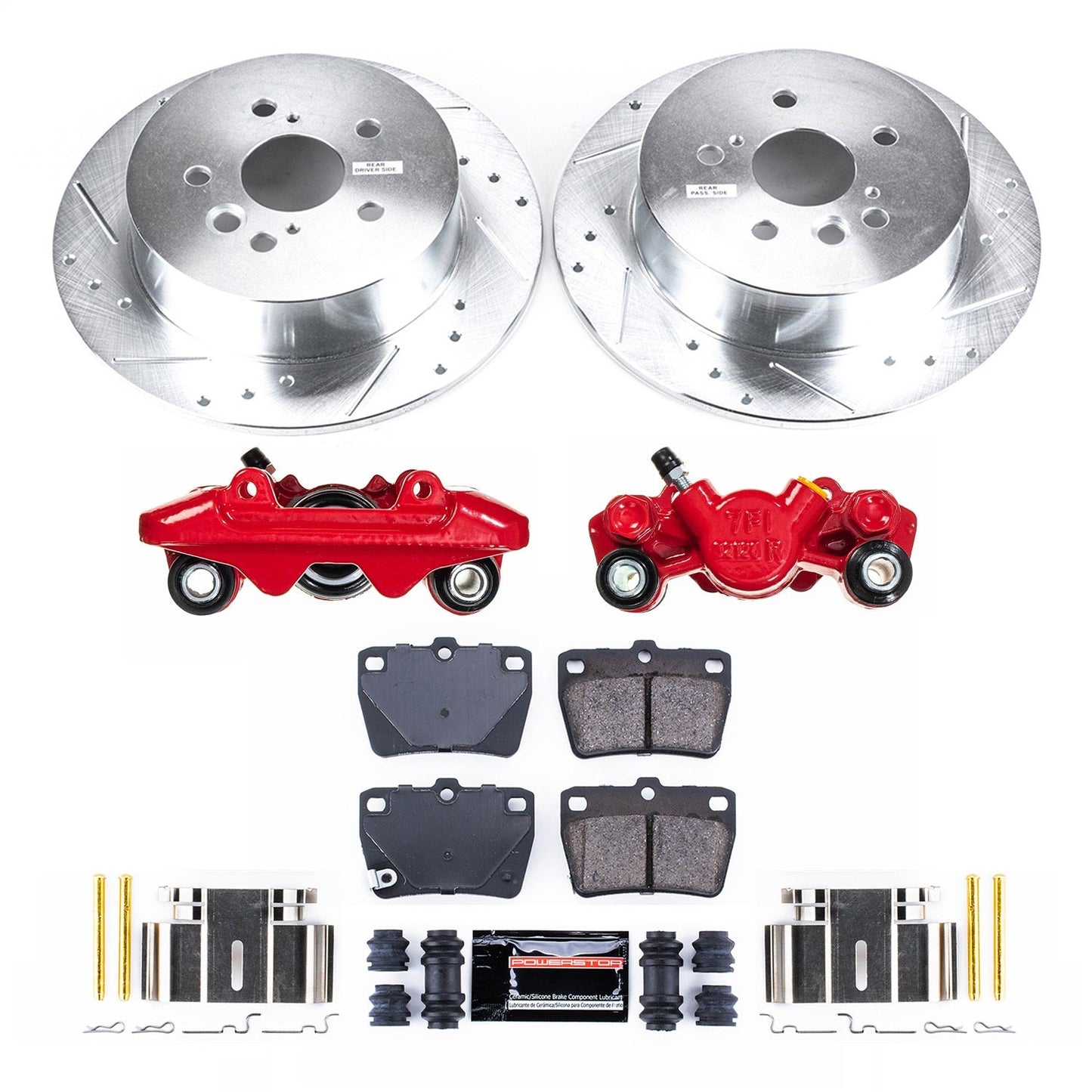 PowerStop Rear Z23 Evolution Kit w/Calipers | Toyota RAV4 (2004–2005) (KC3028)