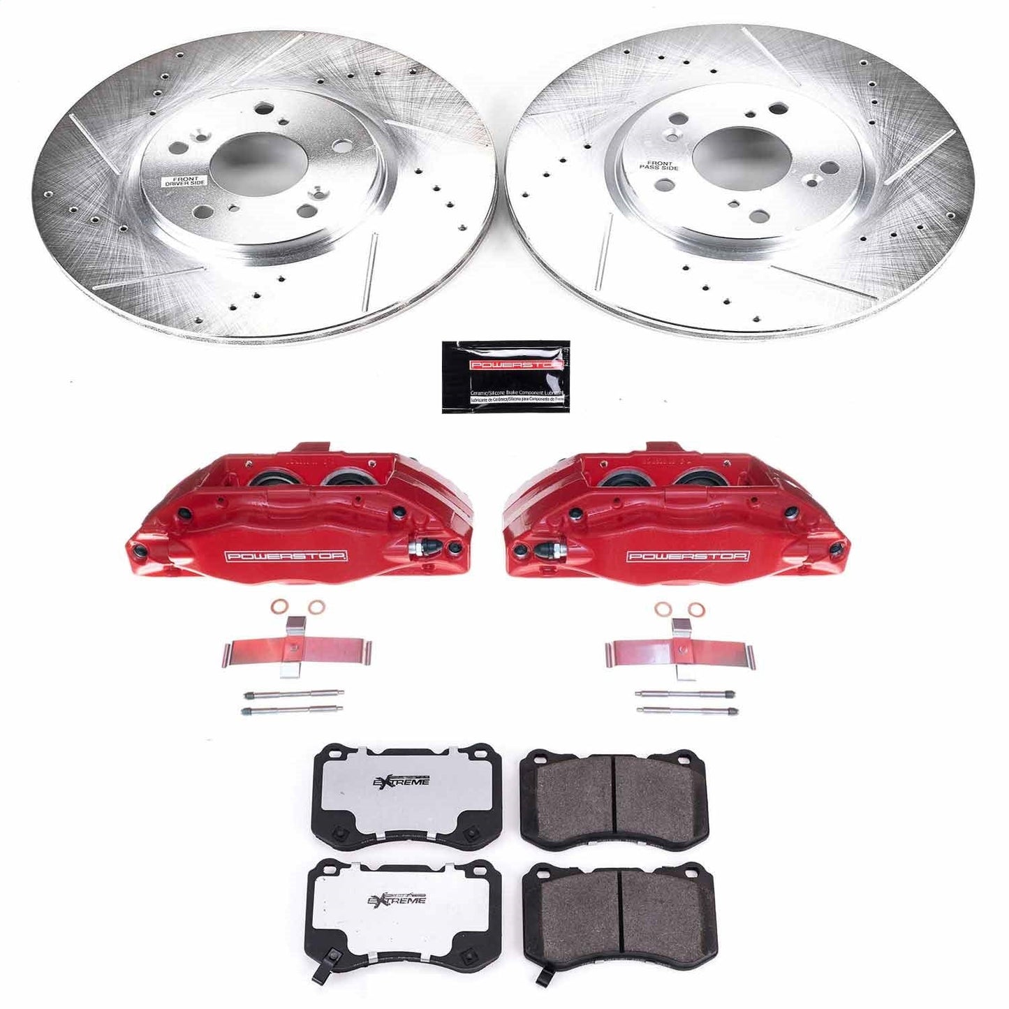PowerStop Front Z26 Street Kit w/ Calipers | Acura TL (2004–2008) (KC3029-26)