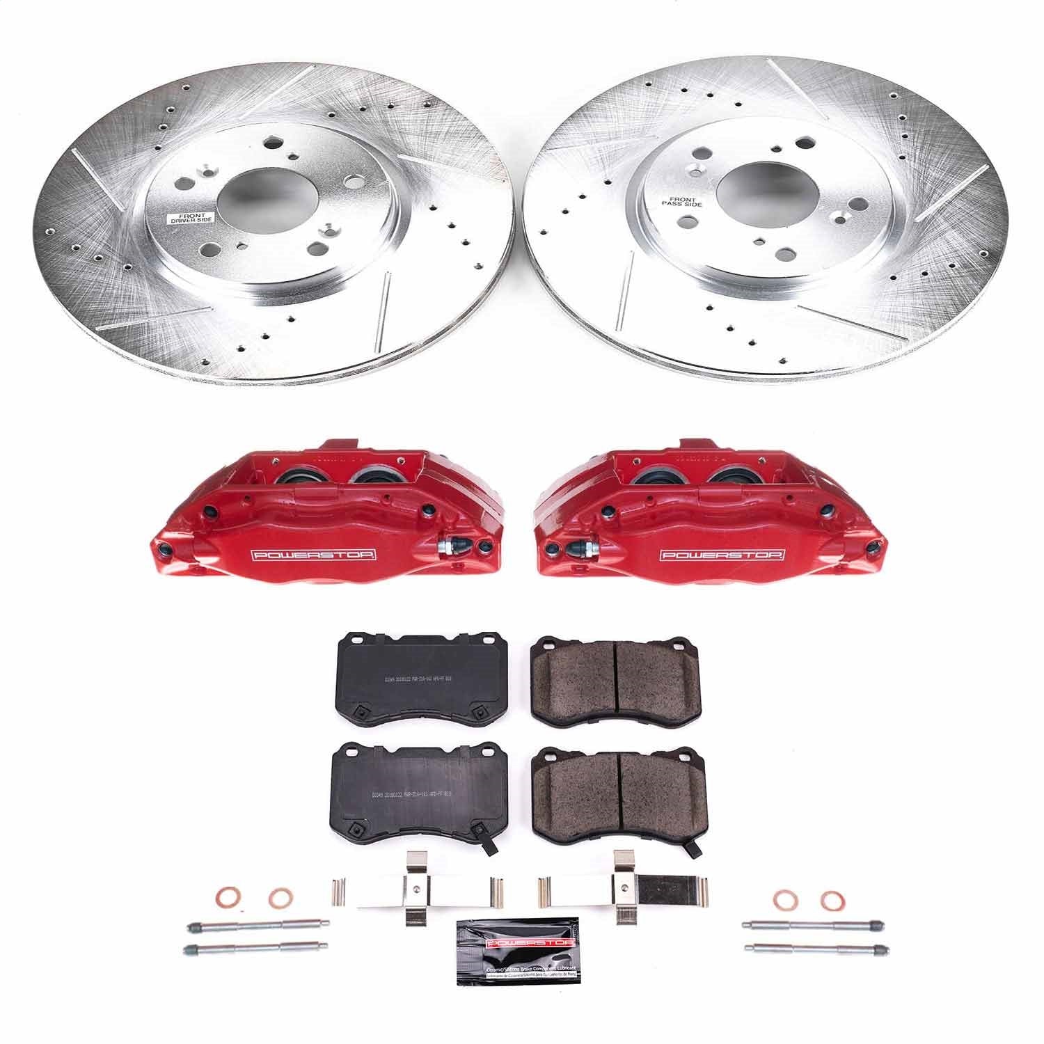 PowerStop Front Z23 Evolution Sport Brake Kit w/ Calipers | Acura TL (2004–2008) (KC3029)