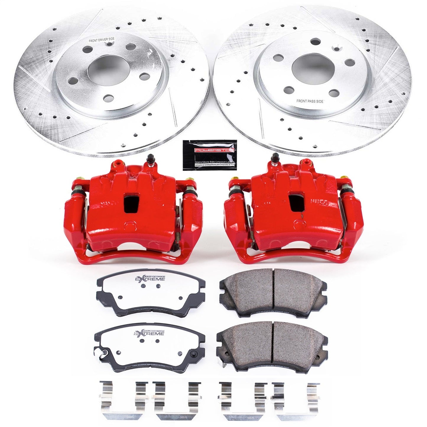PowerStop Front Z26 Street Kit w/ Calipers | Saab 9-5 (2010–2011) (KC3031-26)