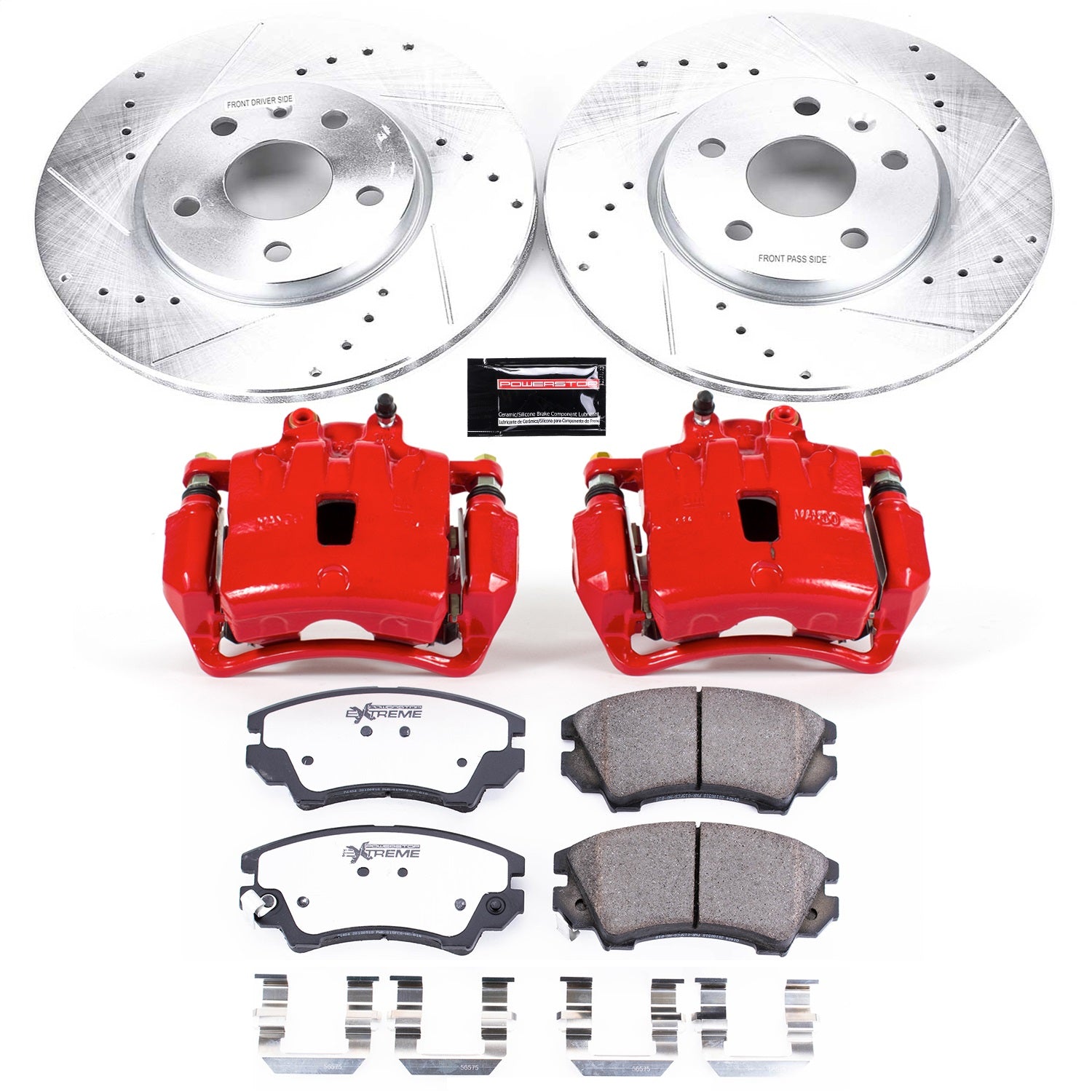 PowerStop Front Z26 Street Kit w/ Calipers | Saab 9-5 (2010–2011) (KC3031-26)
