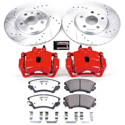 PowerStop Front Z26 Street Kit w/ Calipers | Saab 9-5 (2010–2011) (KC3031-26)