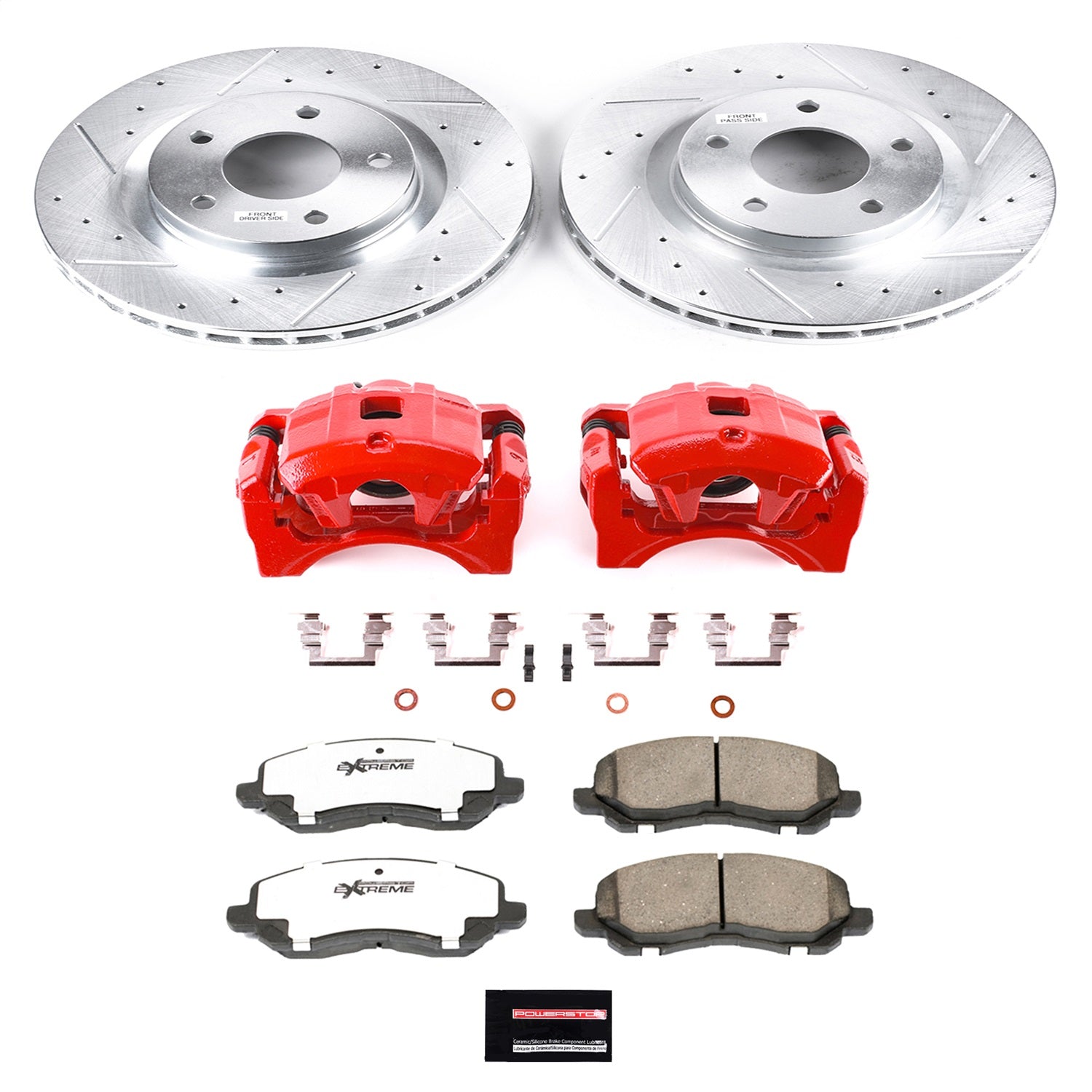 PowerStop Front Z26 Street Warrior Brake Kit w/ Calipers | Mitsubishi Lancer 2008–2016 (KC3032A-26)