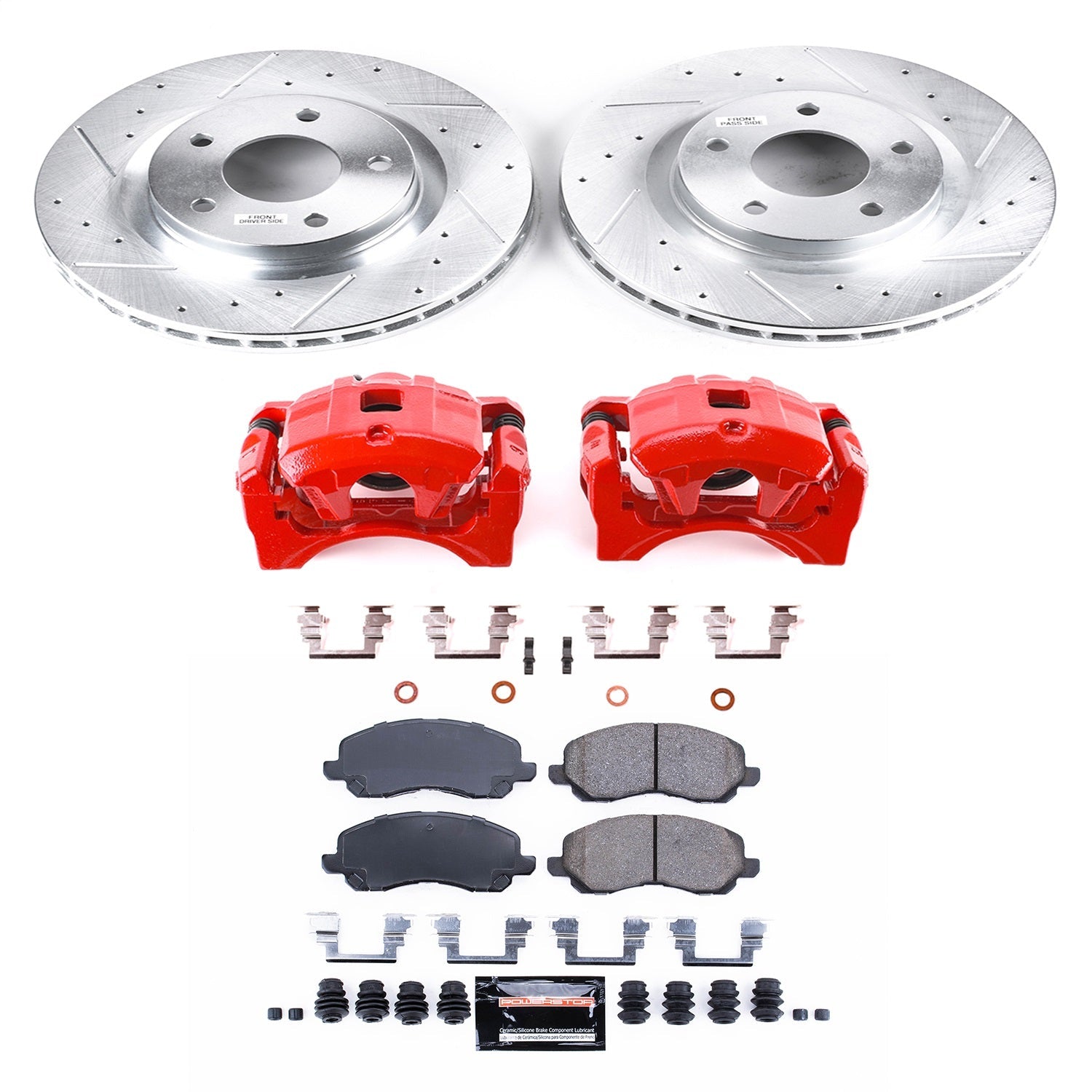 PowerStop Front Z23 Evolution Sport Brake Kit w/ Calipers | Mitsubishi Lancer (2008–2016) (KC3032A)