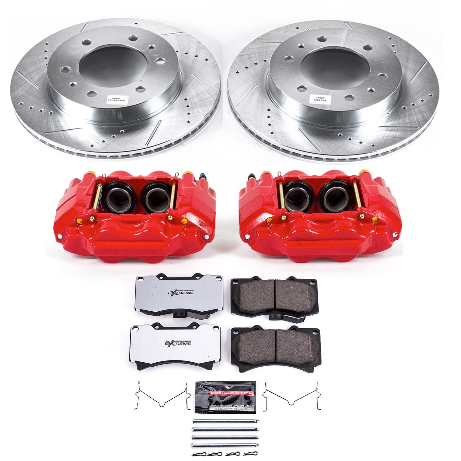 PowerStop Front Z36 Truck & Tow Kit w/ Calipers | Hummer H3T (2009–2010) (KC3035-36)