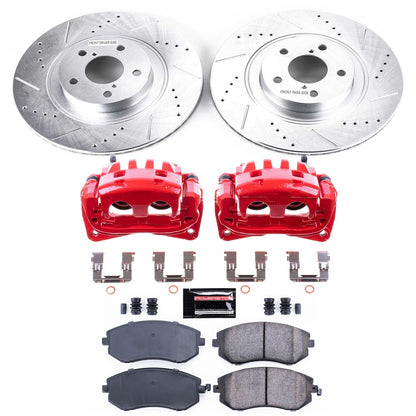 PowerStop Front Z23 Evolution Sport Brake Kit w/ Calipers | Subaru Baja (2004–2006) (KC3038A)