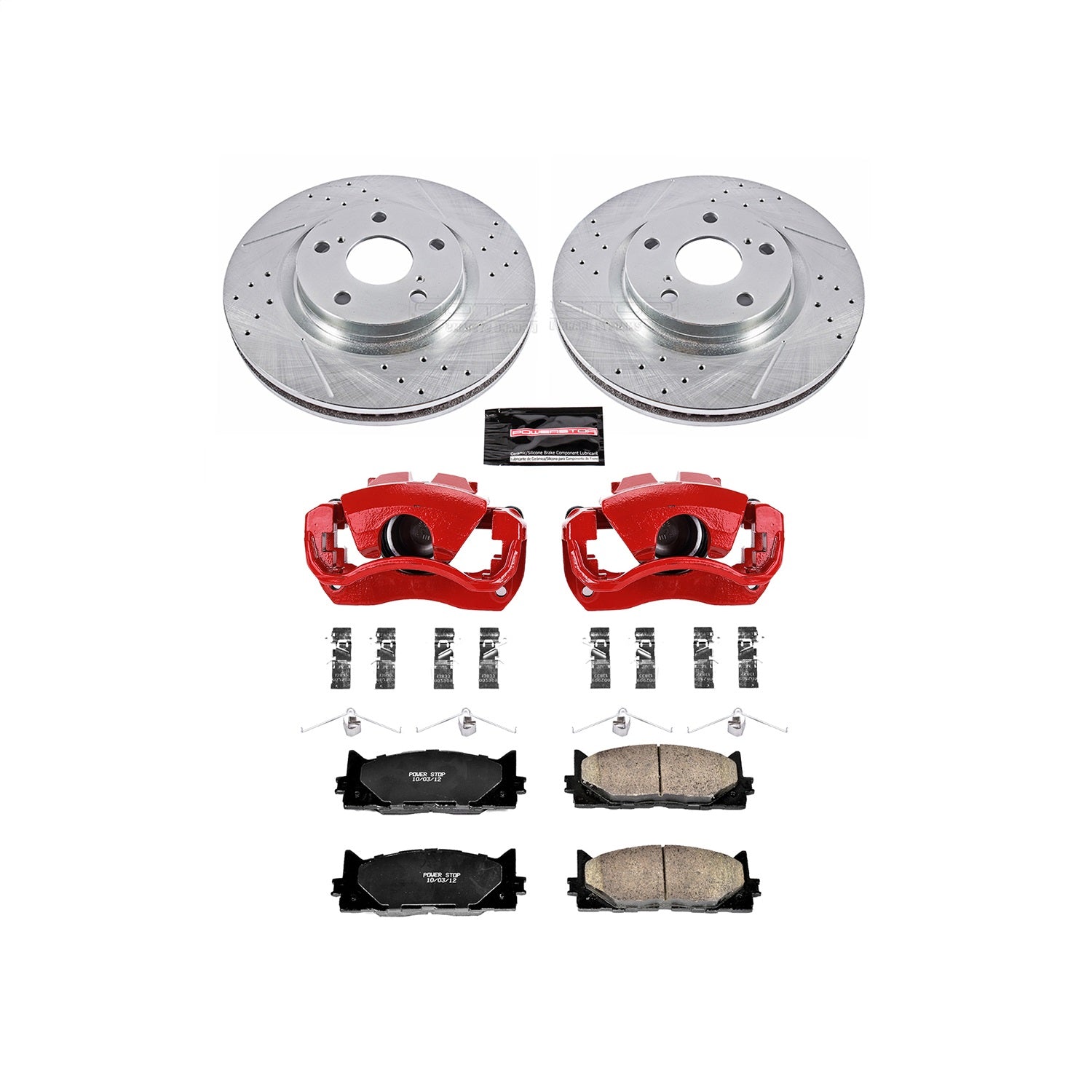 PowerStop Front Z23 Evolution Sport Brake Kit w/ Calipers | Lexus ES300h (2013–2018) (KC3053)