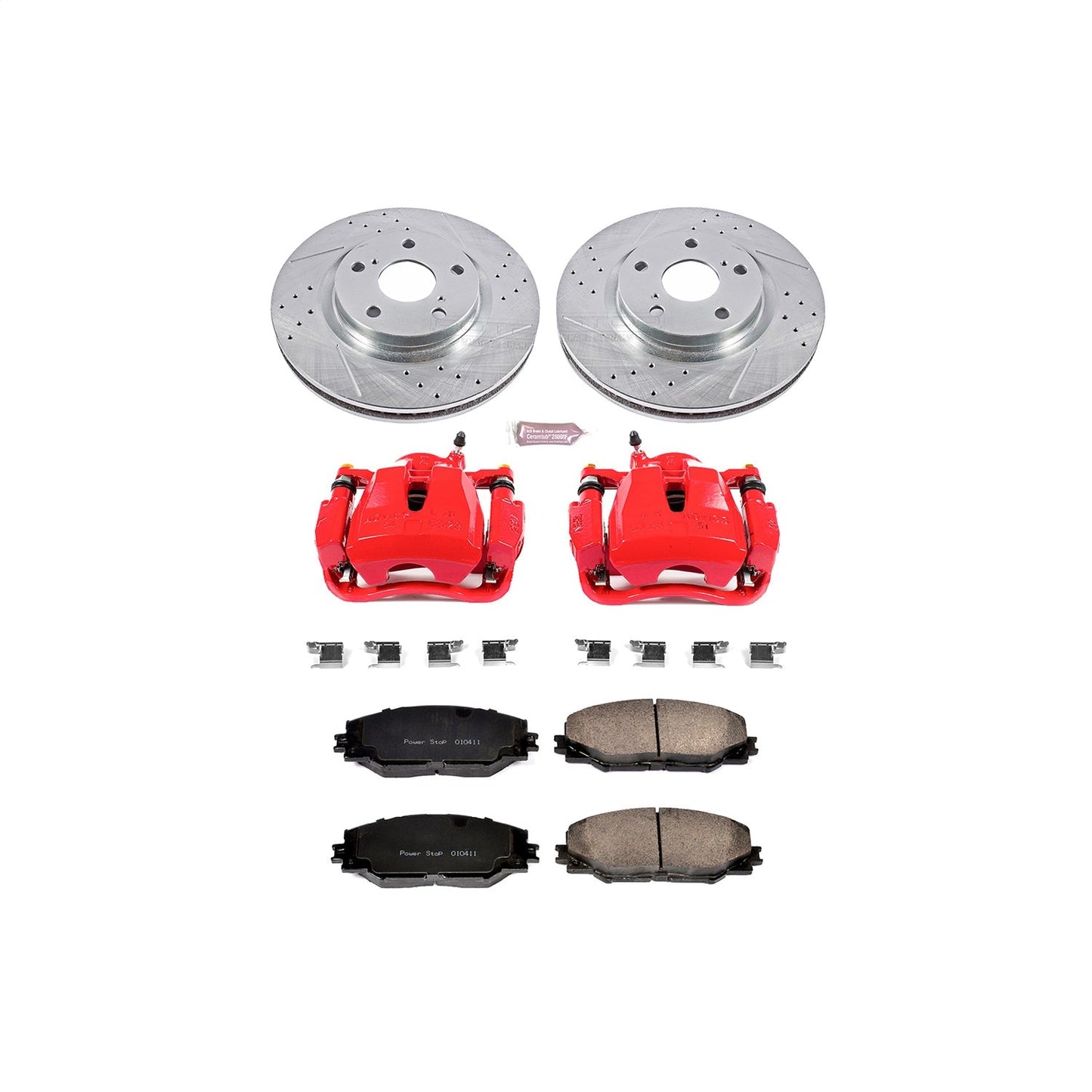 PowerStop Front Z23 Evolution Sport Brake Kit w/ Calipers | Pontiac Vibe (2009–2010) (KC3054)