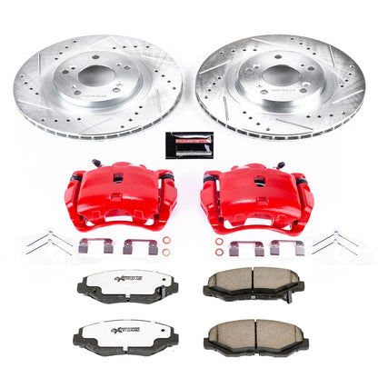 PowerStop Front Z26 Street Warrior Brake Kit w/ Calipers | Honda Civic 2012–2015 (KC3055-26)