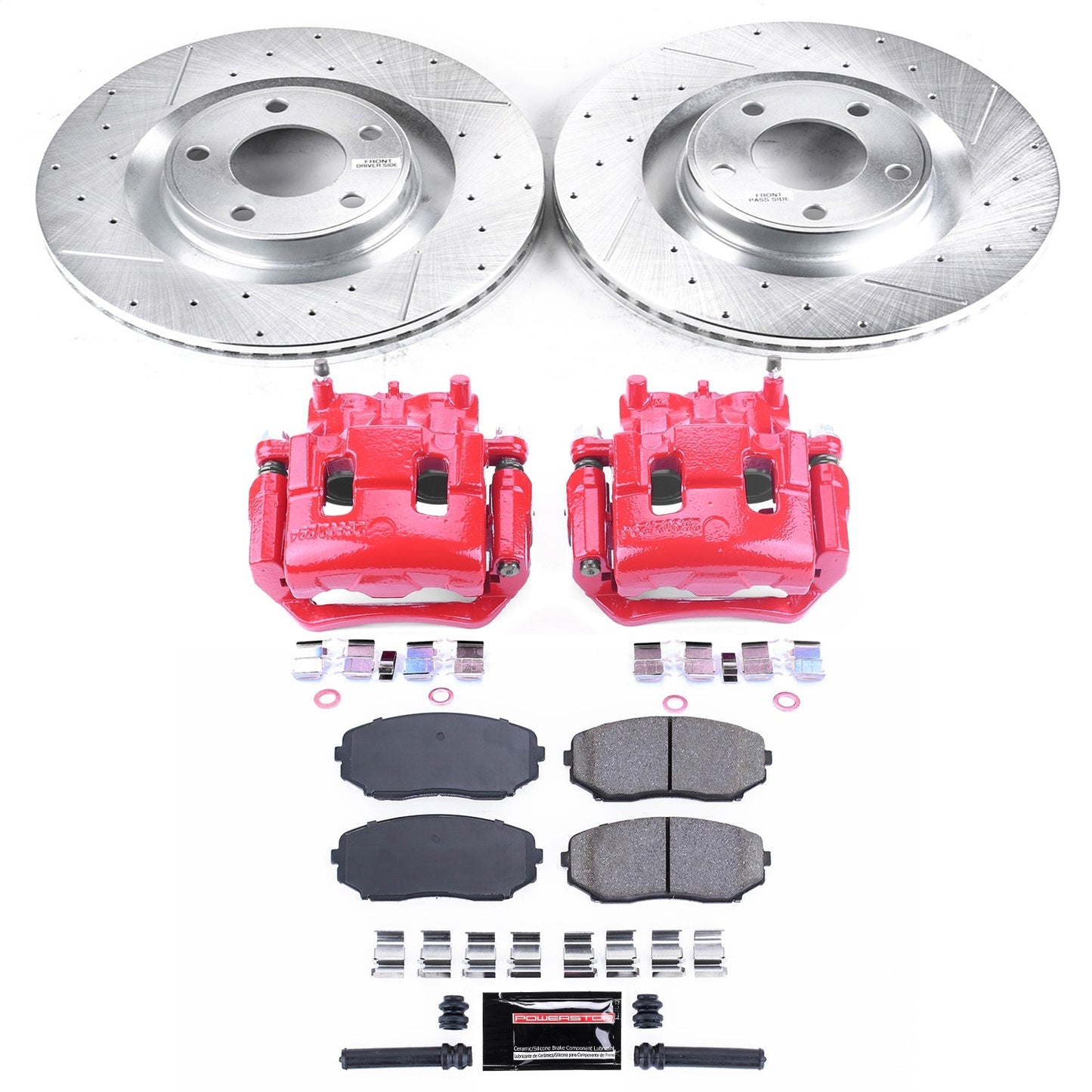 PowerStop Front Z23 Evolution Sport Brake Kit w/ Calipers | Ford Edge (2007–2015) (KC3057)
