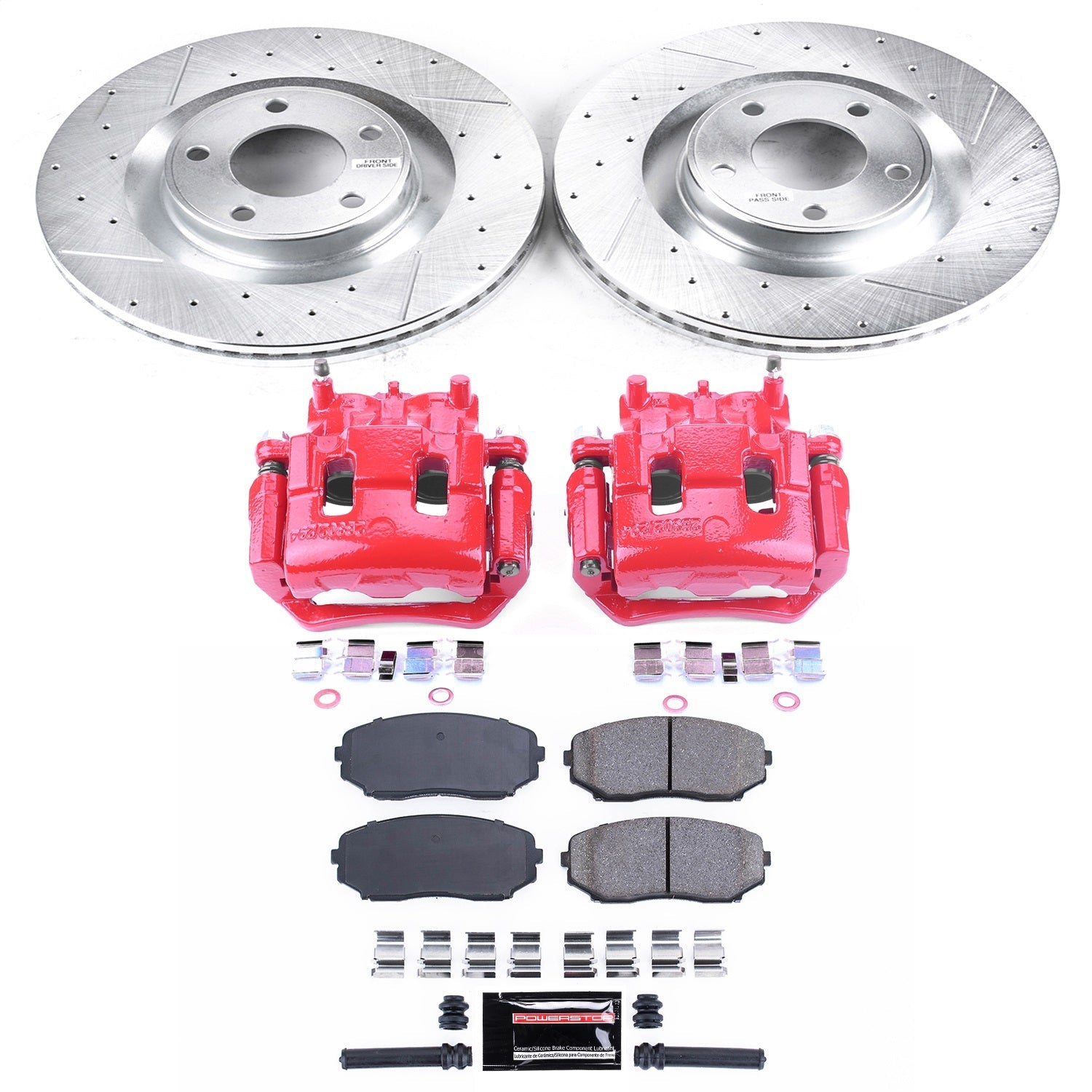 PowerStop Front Z23 Evolution Sport Brake Kit w/ Calipers | Ford Edge (2007–2015) (KC3057)