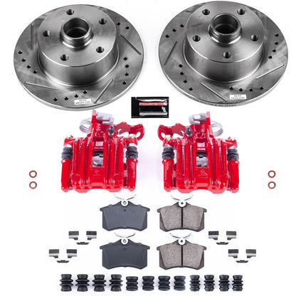 PowerStop Rear Z23 Evolution Sport Brake Kit w/ Calipers | Audi A4 (1998–2001) (KC3064)