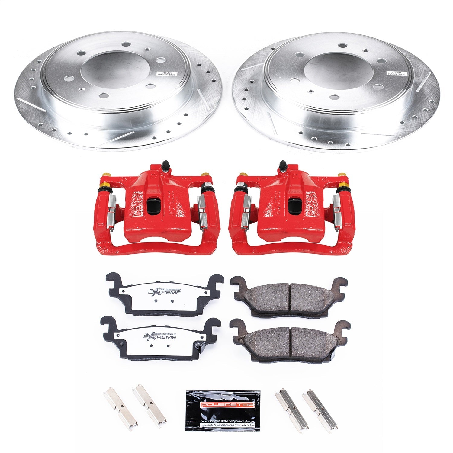 PowerStop Rear Z36 Truck & Tow Brake Kit w/ Calipers | Hummer H3 (2006–2010) (KC3067-36)