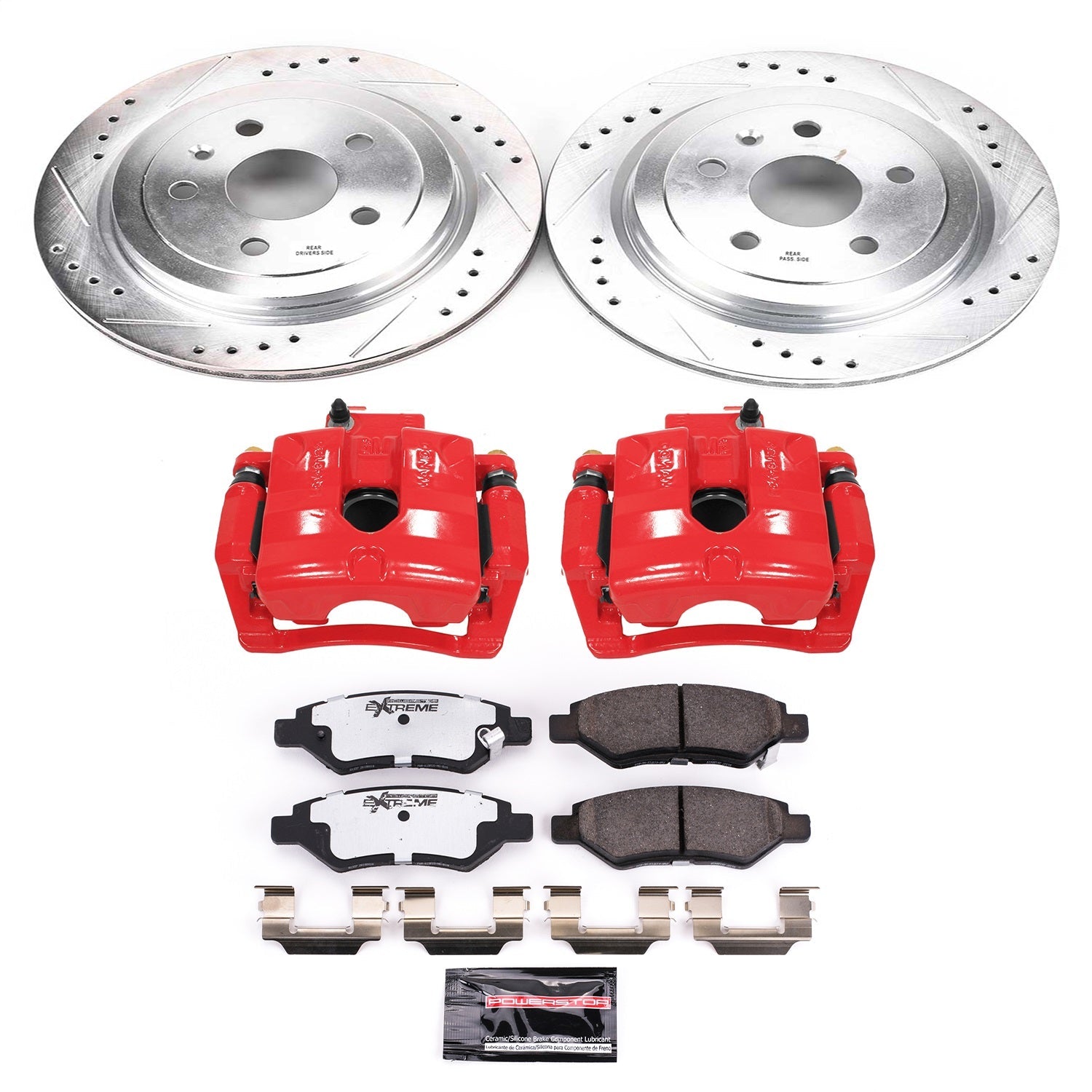 PowerStop Rear Z26 Street Warrior Brake Kit w/ Calipers | Chevrolet Camaro 2010–2015 (KC3072-26)
