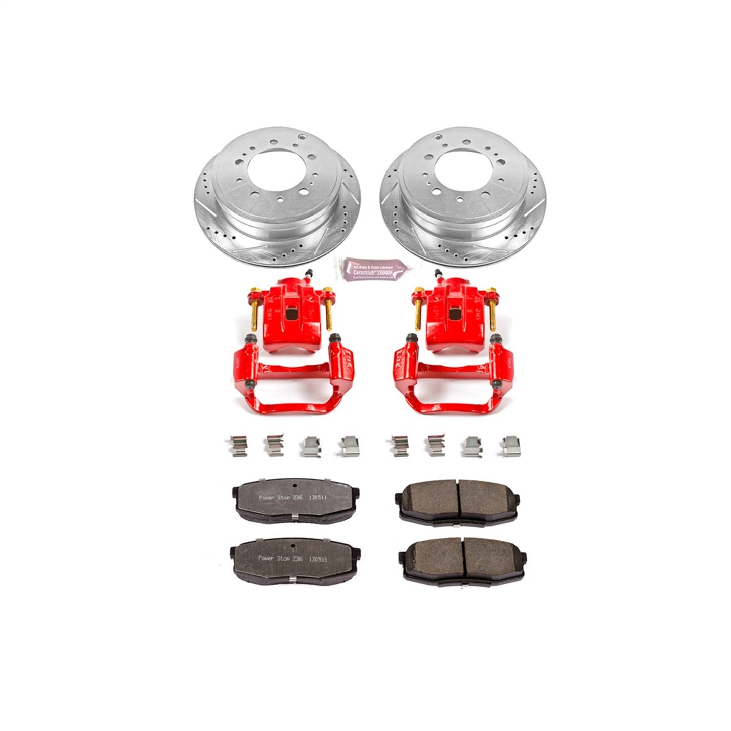 PowerStop Rear Z36 Truck & Tow Kit w/ Calipers | Toyota Sequoia (2008–2015) (KC3073-36)