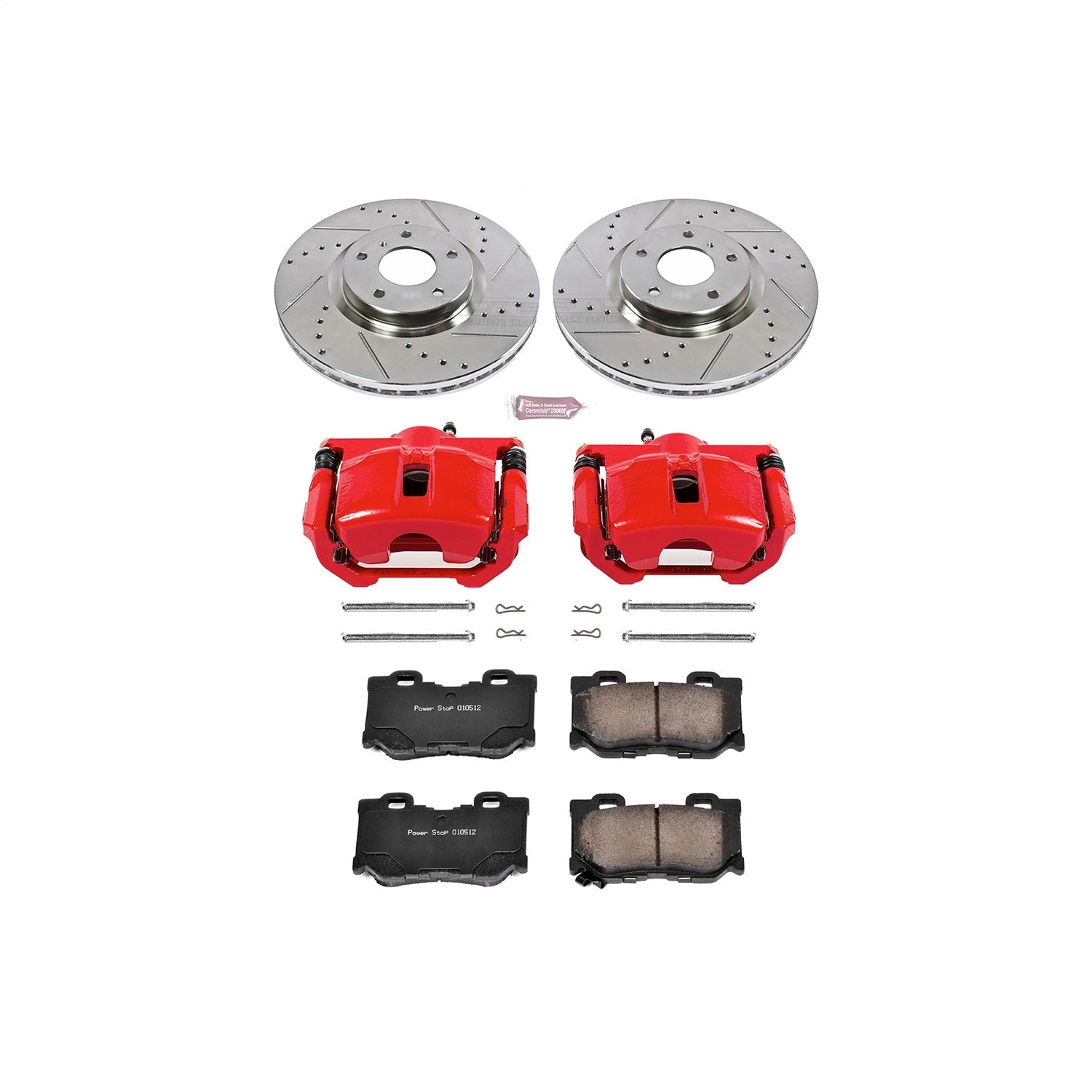 PowerStop Front Z23 Evolution Sport Brake Kit w/ Calipers | Nissan Maxima (2009–2014) (KC3076)
