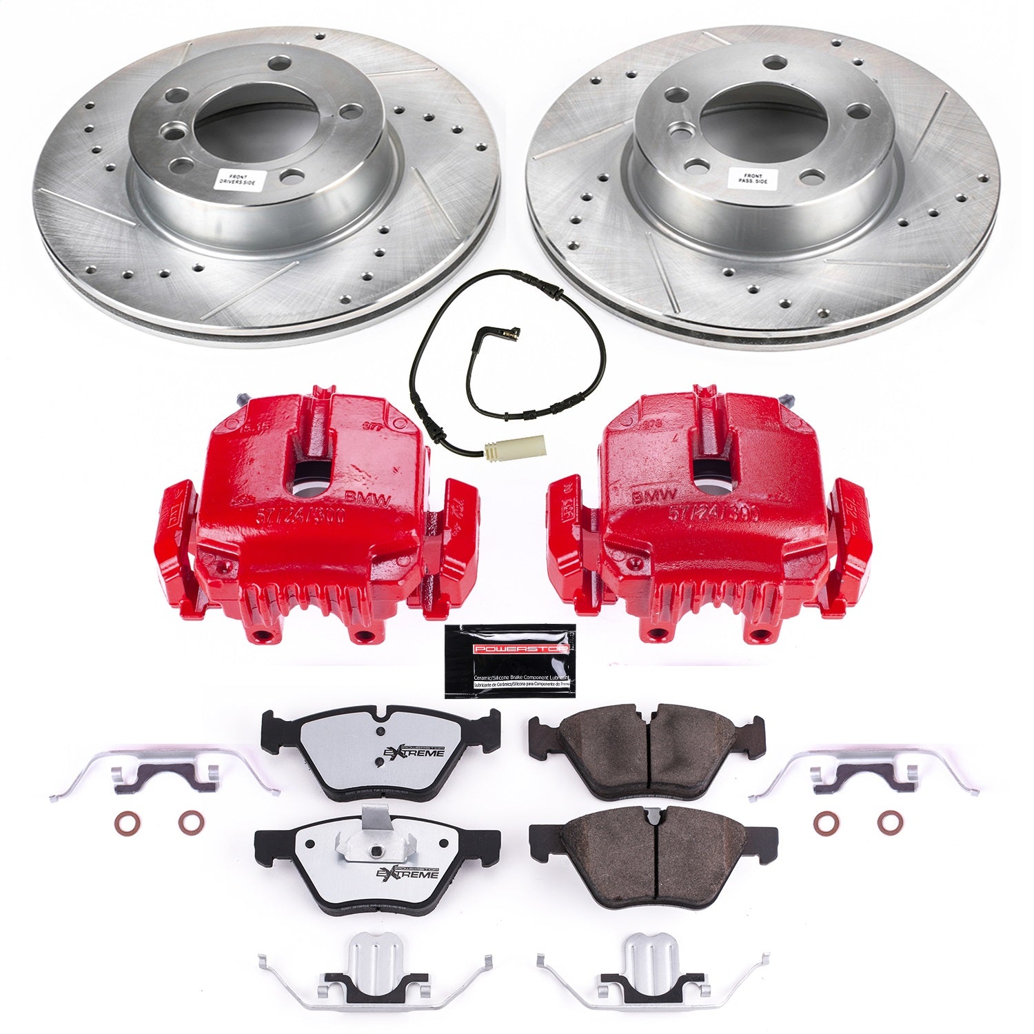 PowerStop Front Z26 Street Warrior Brake Kit w/ Calipers | BMW 325i (2006) (KC3087-26)