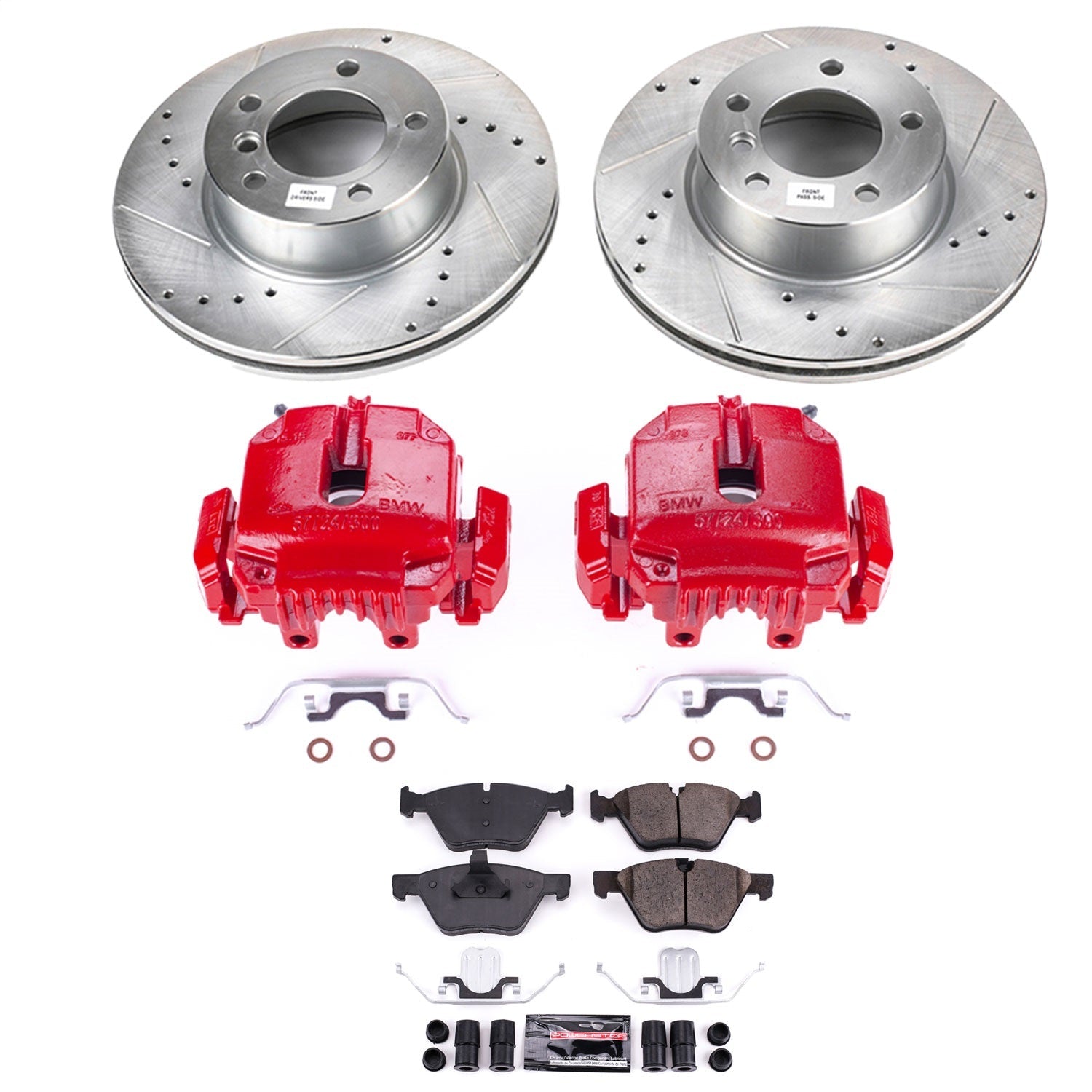PowerStop Front Z23 Evolution Sport Brake Kit w/ Calipers | BMW 325i (2006) (KC3087)
