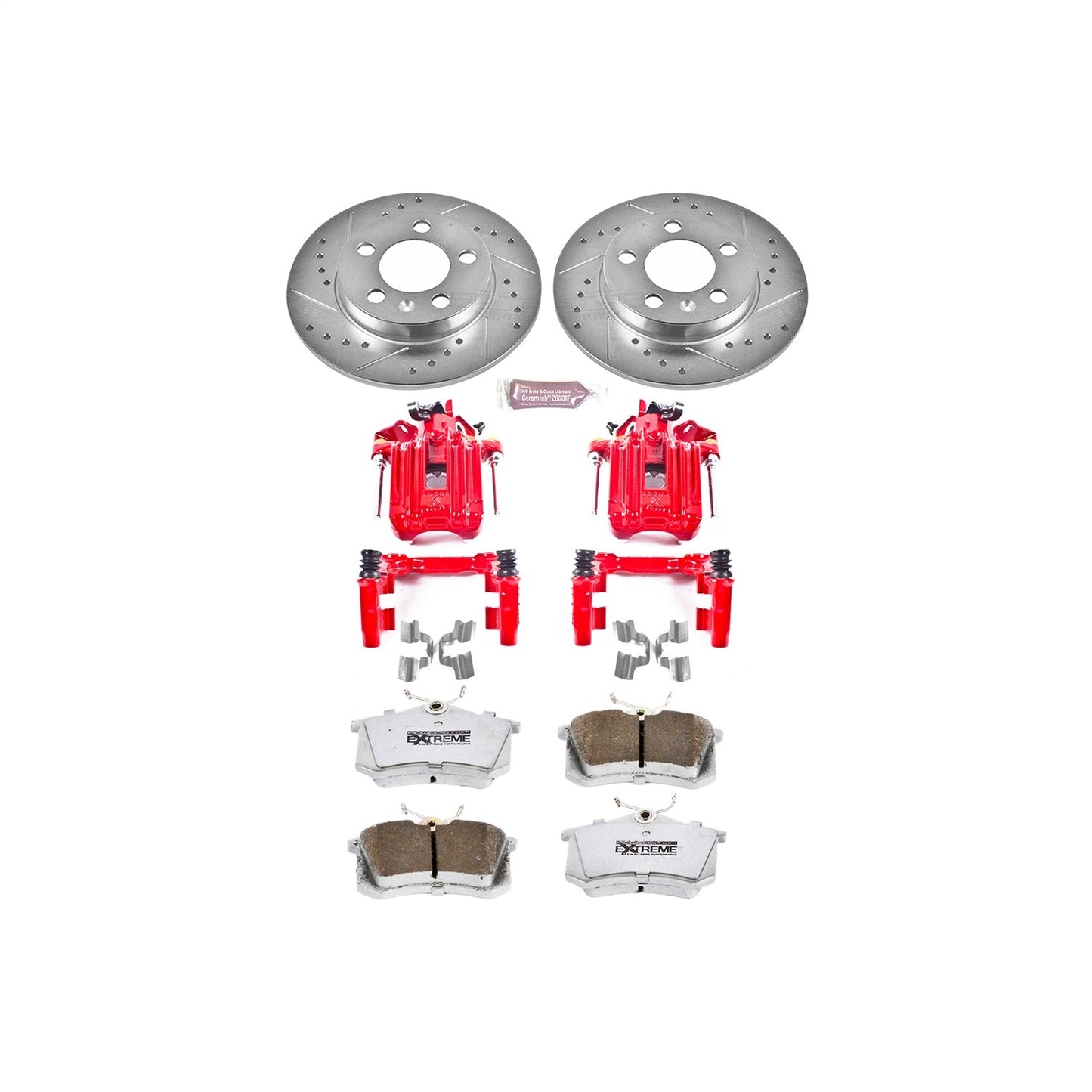 PowerStop Rear Z26 Street Warrior Brake Kit w/ Calipers | Audi TT Quattro (2000–2006) (KC3093-26)
