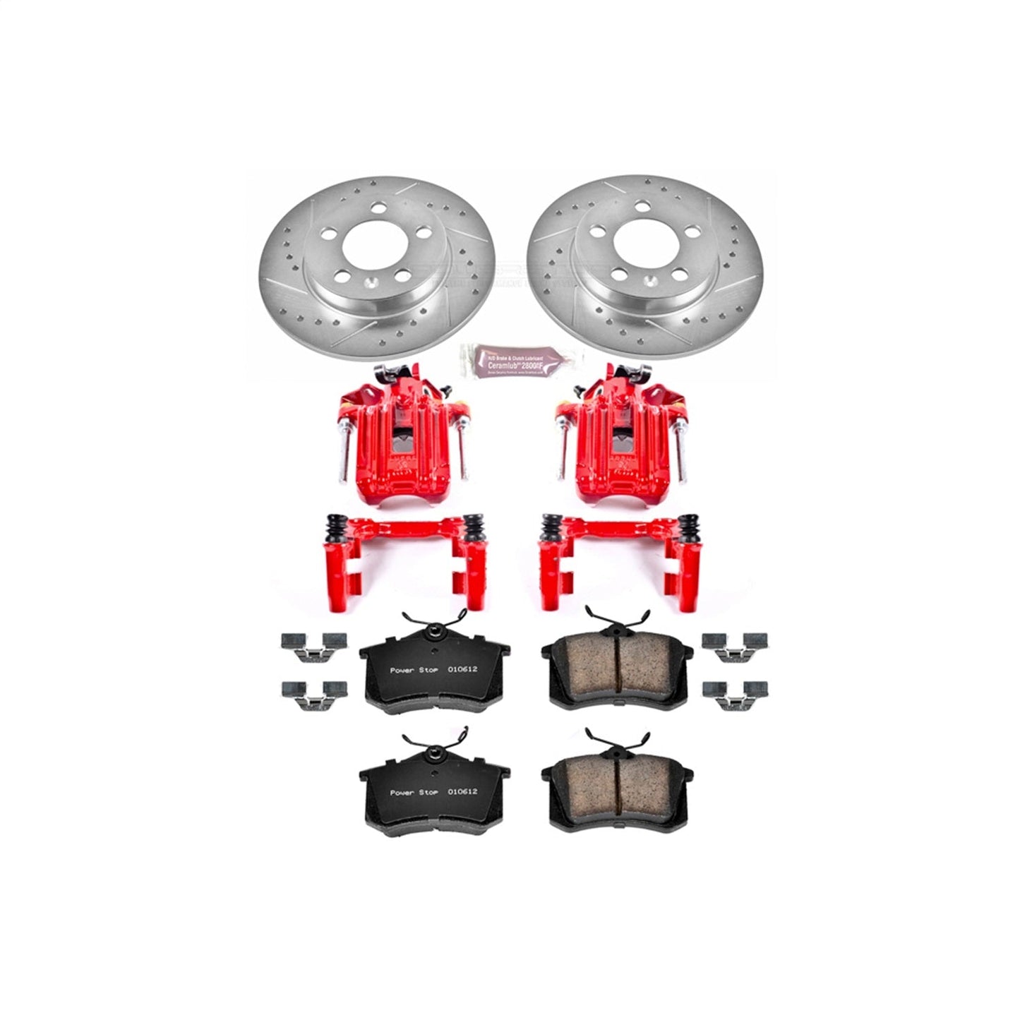 PowerStop Rear Z23 Evolution Sport Brake Kit w/ Calipers | Audi TT Quattro (2000–2006) (KC3093)