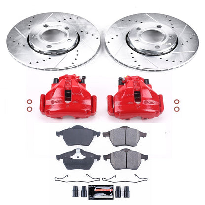 PowerStop Front Z23 Evolution Sport Brake Kit w/ Calipers | Audi A4 (1996–1998) (KC3103)