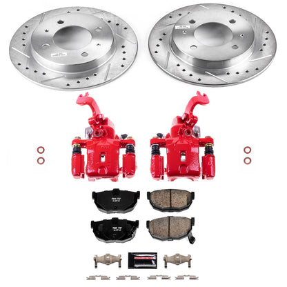 PowerStop Rear Z23 Evolution Sport Brake Kit w/ Calipers | Hyundai Elantra (1997–2000) (KC3106B)