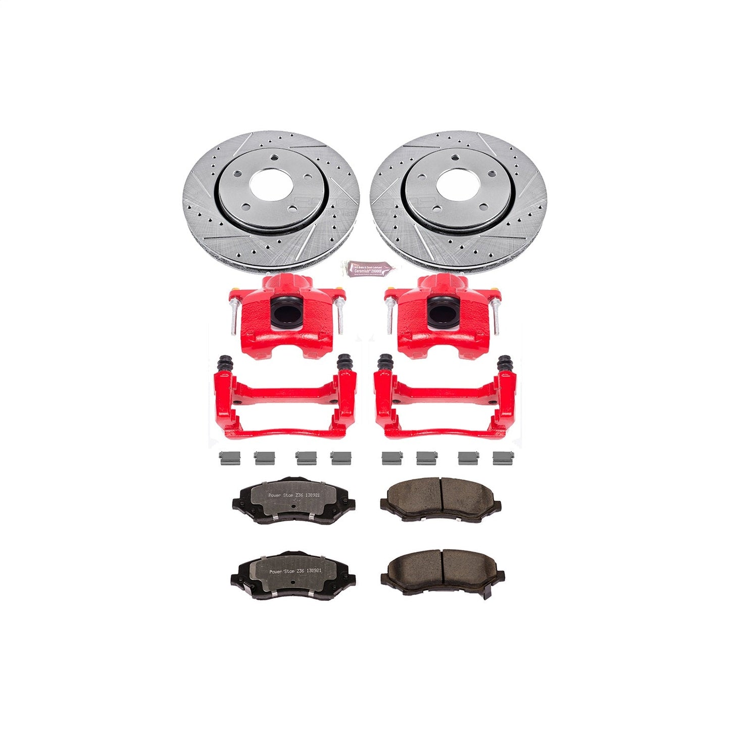 PowerStop Front Z36 Truck & Tow Brake Kit w/ Calipers | Chrysler Town and Country (2008–2016) (KC3118-36)