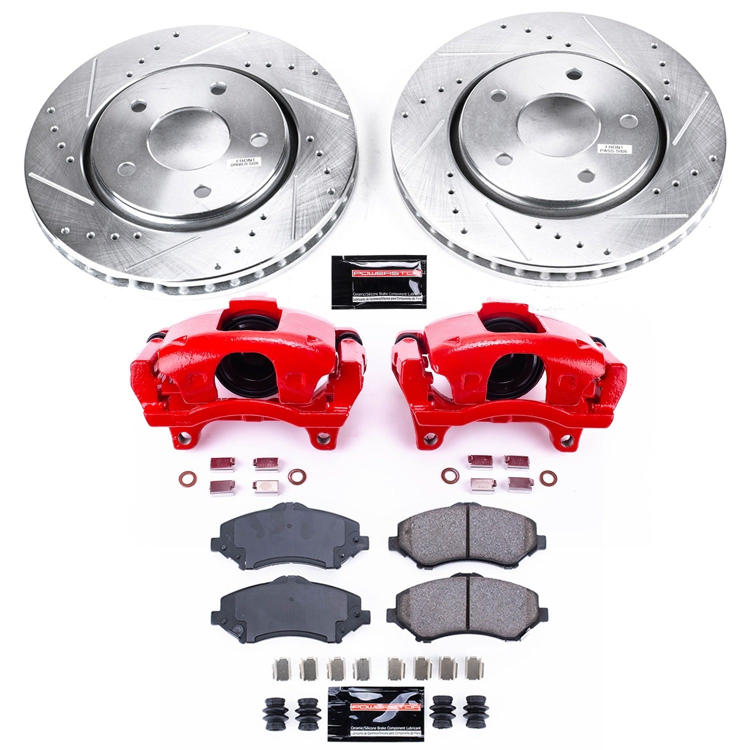 PowerStop Front Z23 Evolution Sport Brake Kit w/ Calipers | Dodge Journey (2009–2013) (KC3118A)
