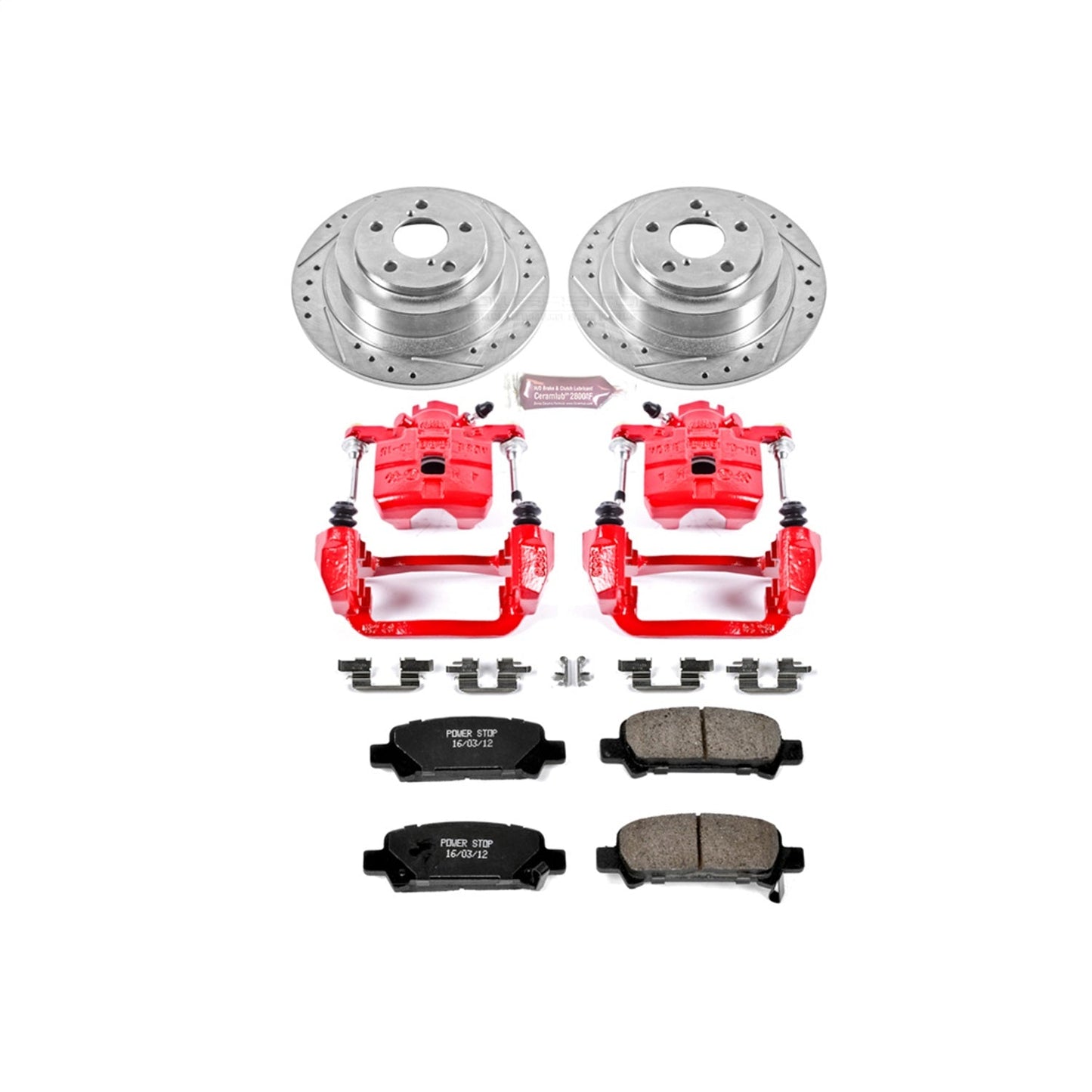 PowerStop Rear Z23 Evolution Sport Brake Kit w/ Calipers | Subaru Baja (2003–2006) (KC3124)