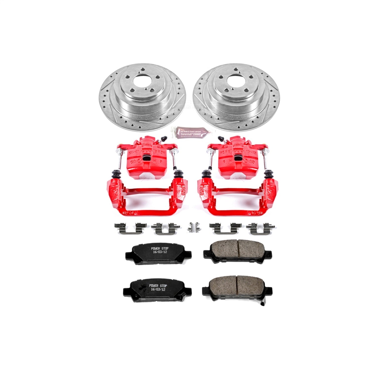 PowerStop Rear Z23 Evolution Sport Brake Kit w/ Calipers | Subaru Baja (2003–2006) (KC3124)